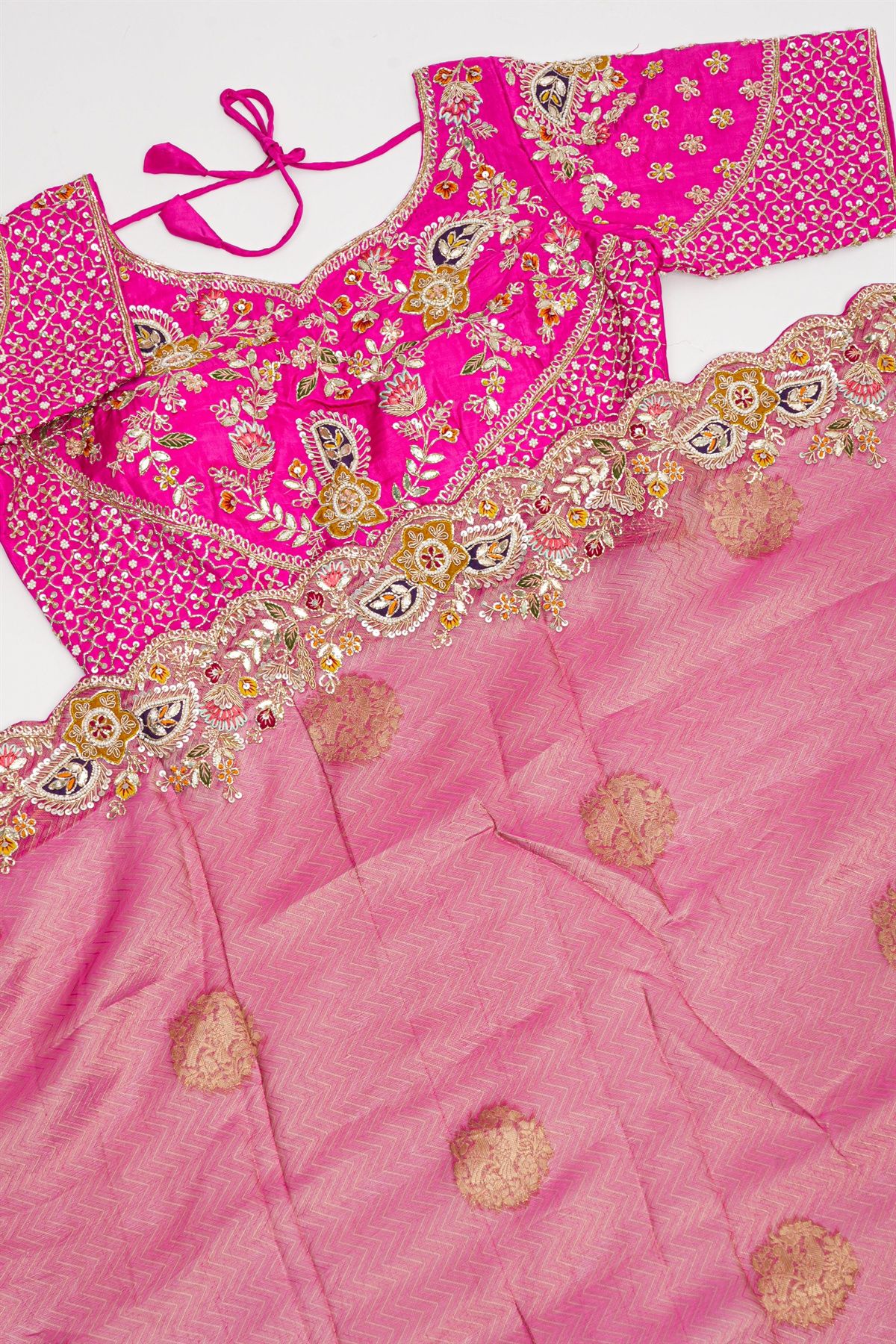Designer Tissue Pink Saree