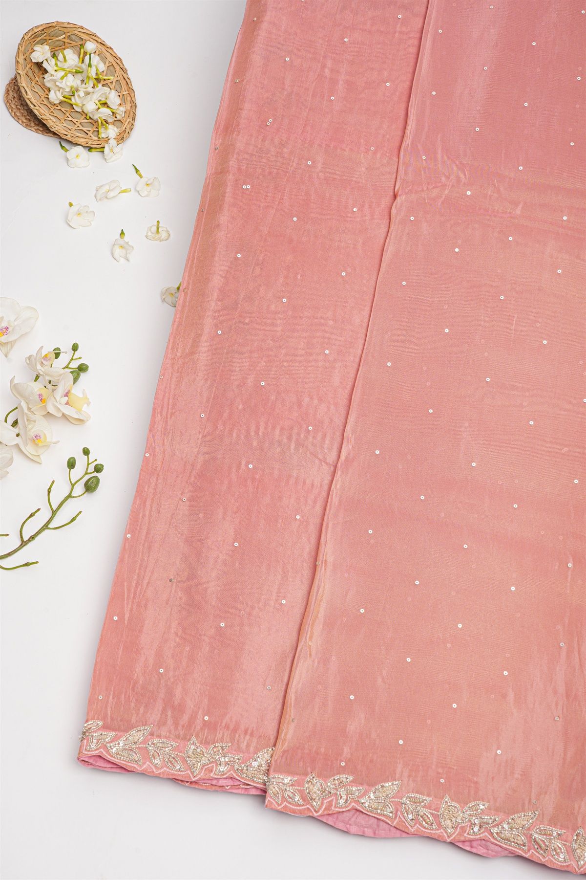 Designer Tissue Onion Pink Saree