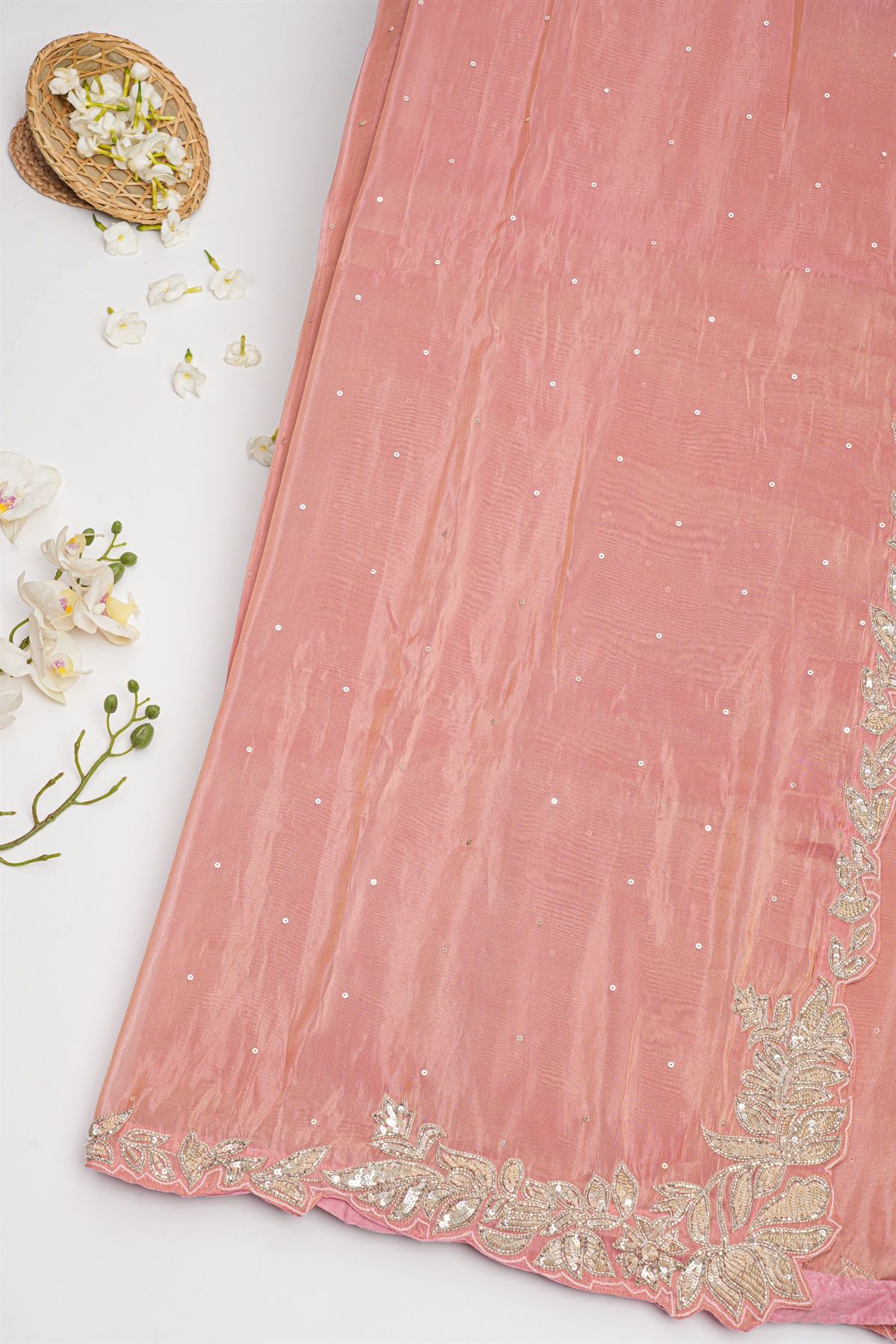 Designer Tissue Onion Pink Saree