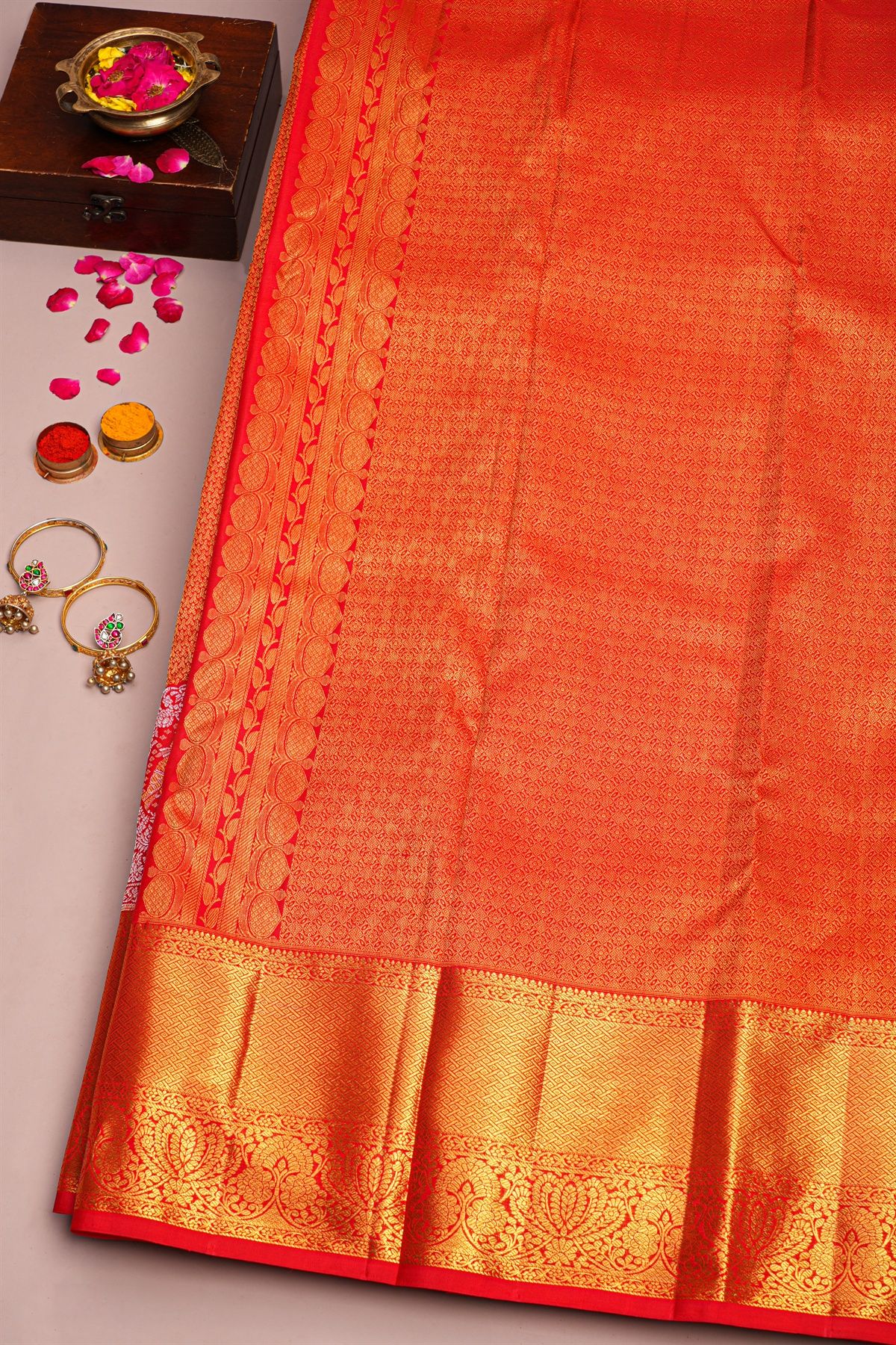 Kancheepuram Silk Red Saree