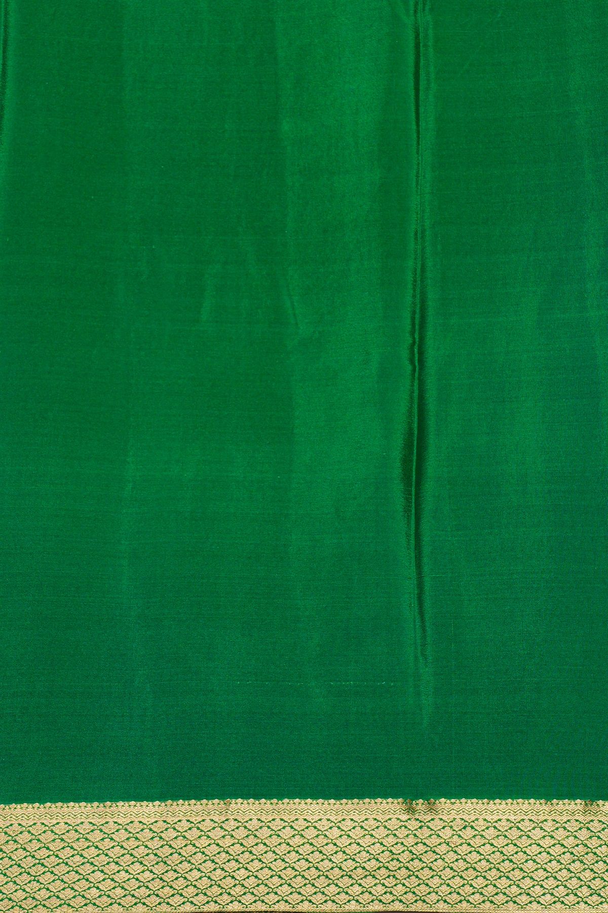 Mysore Crepe Dark Green Saree