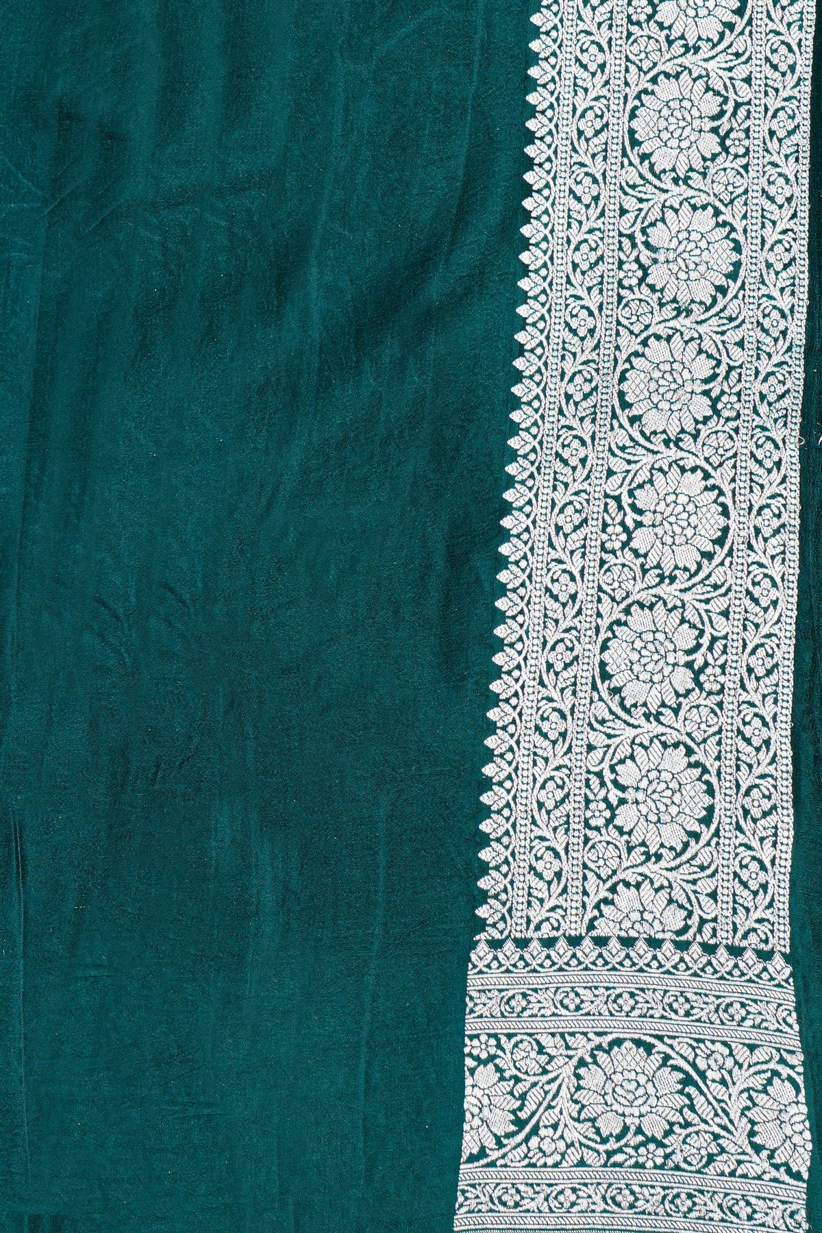 Banarasi Silk Peacock Green Saree