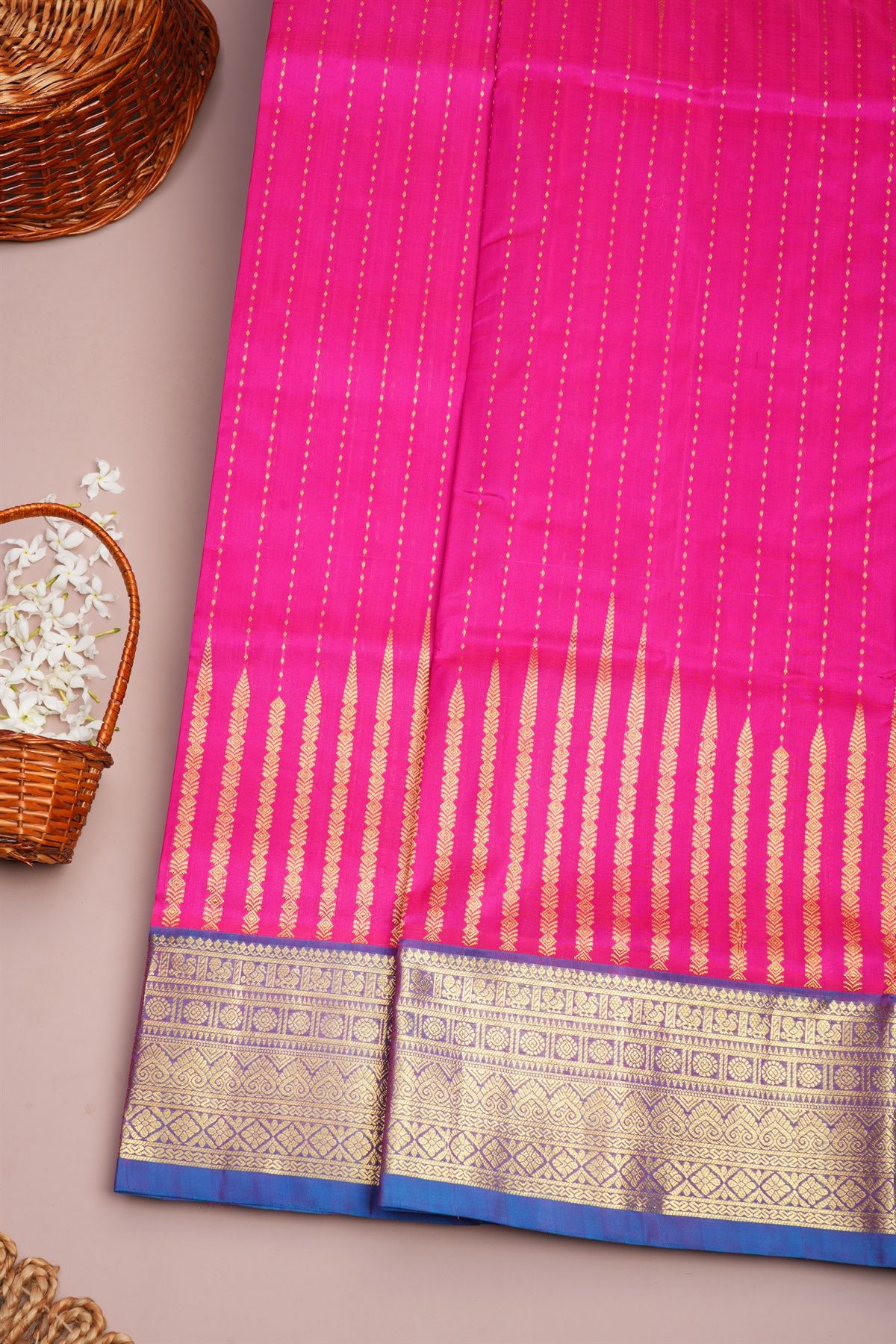 Venkatagiri Silk Pink Saree