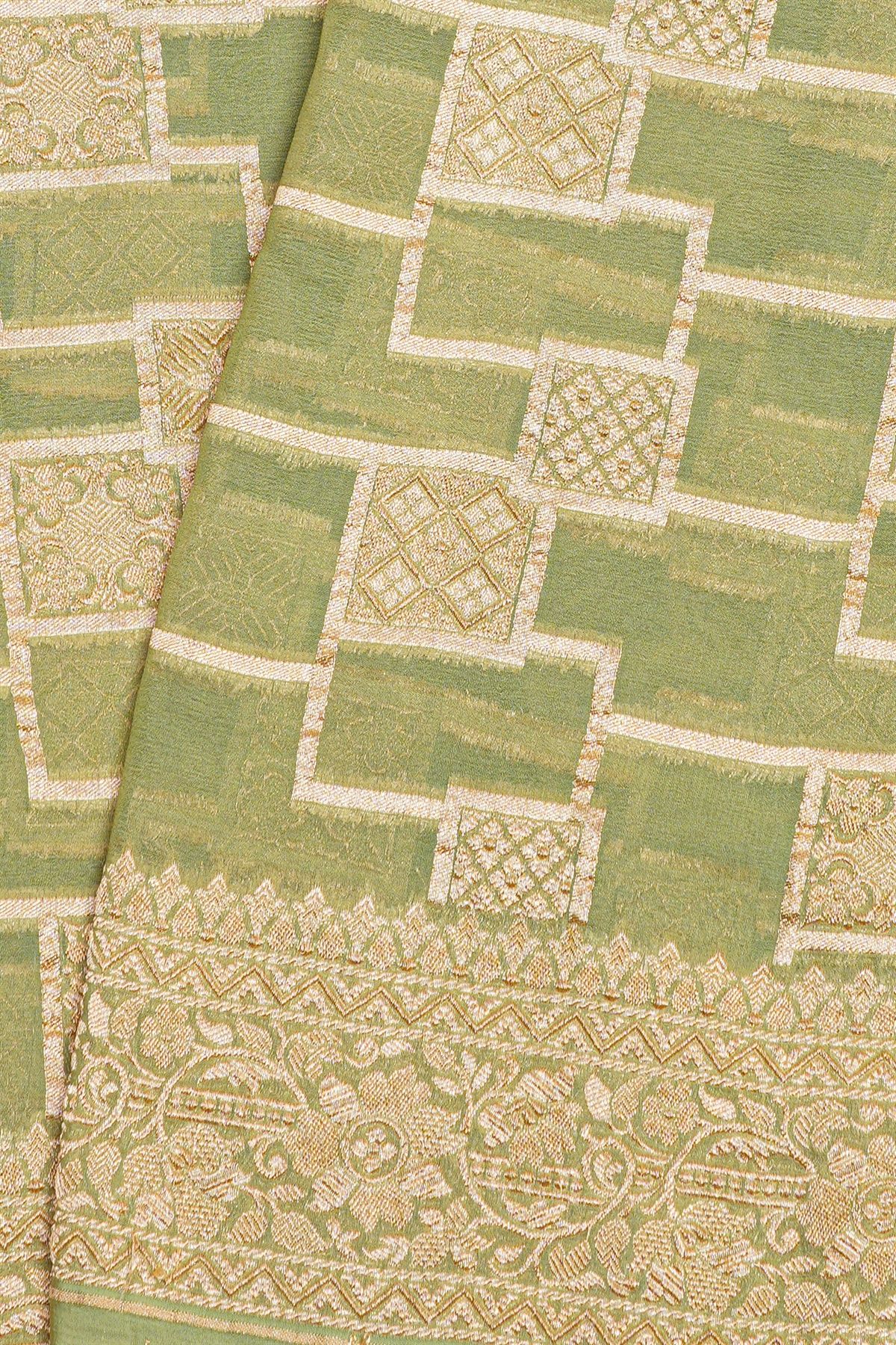 Designer Georgette Light Green Saree