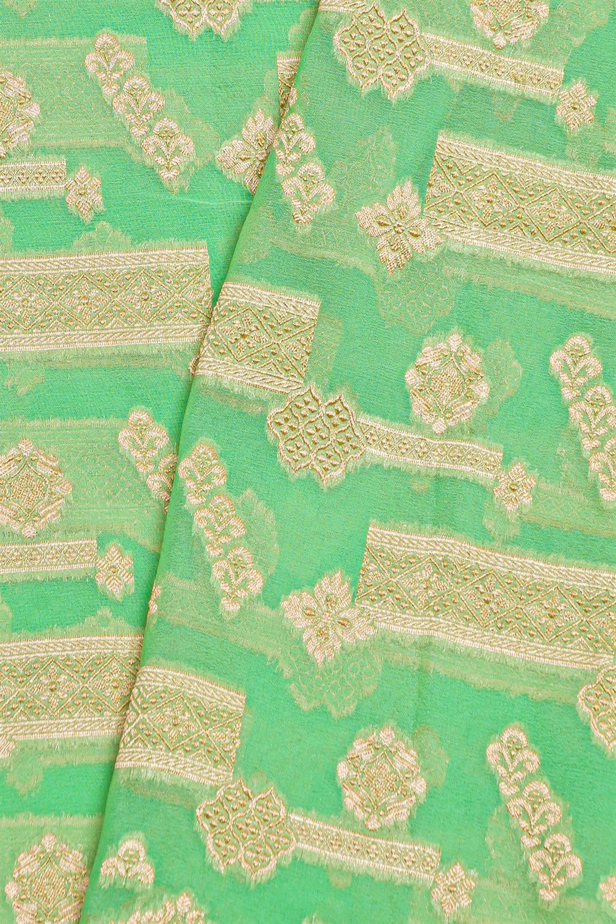 Designer Georgette Sea Green Saree