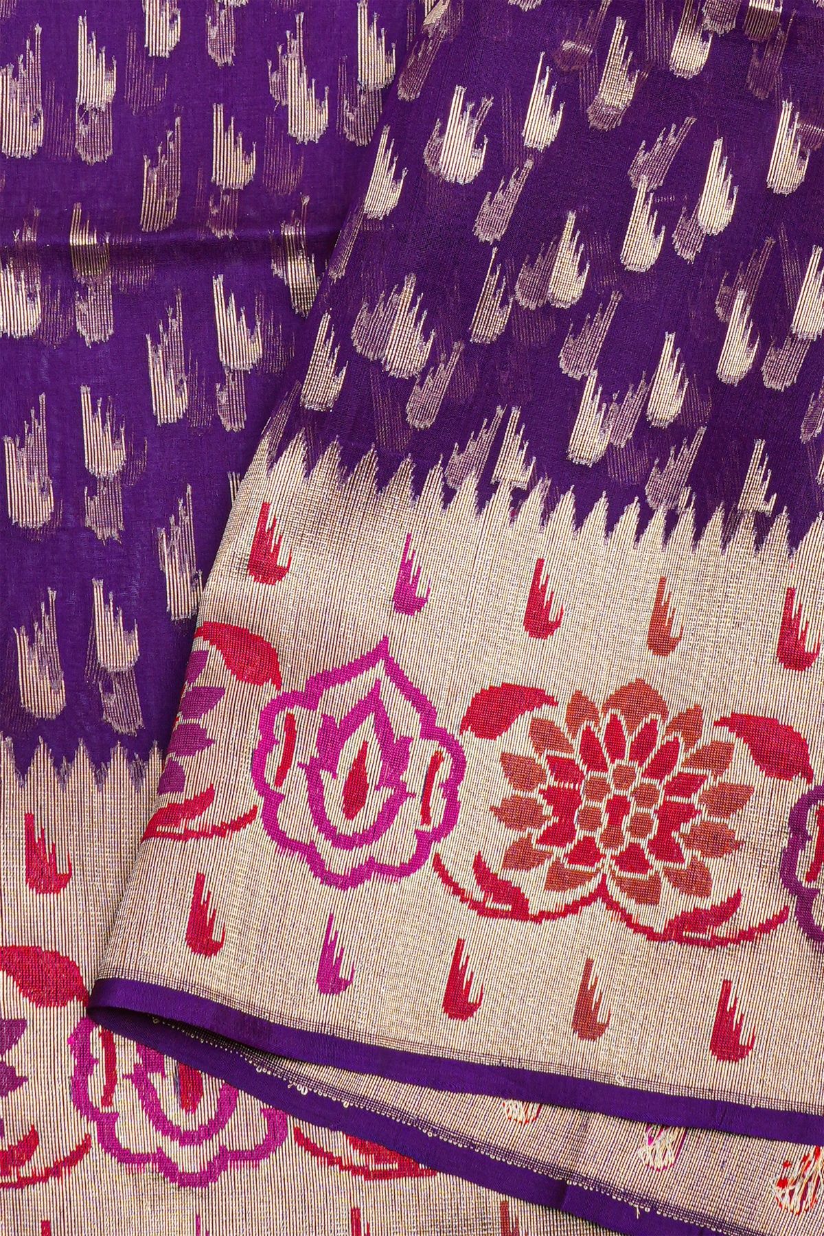 Designer Organza Purple Saree