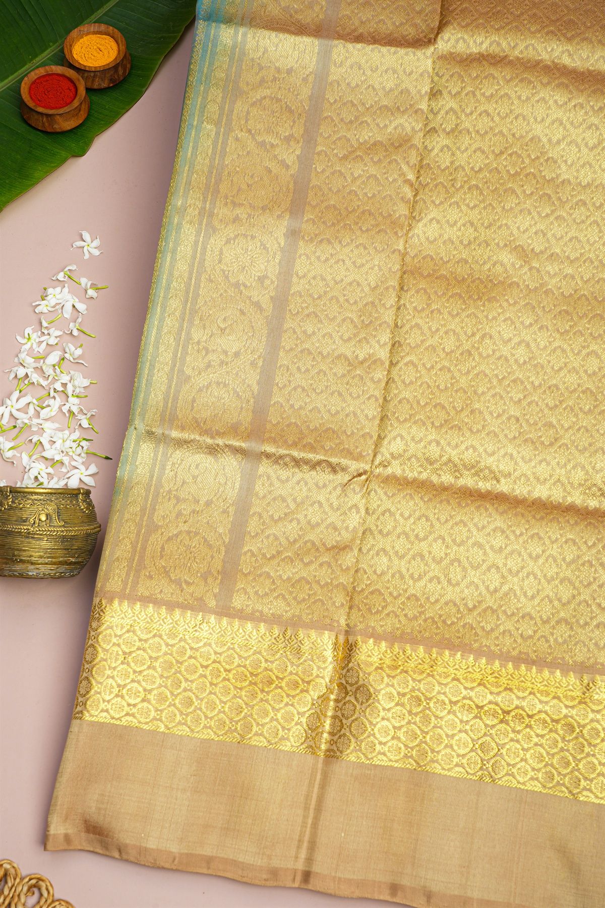 Venkatagiri Silk Sky Blue Saree