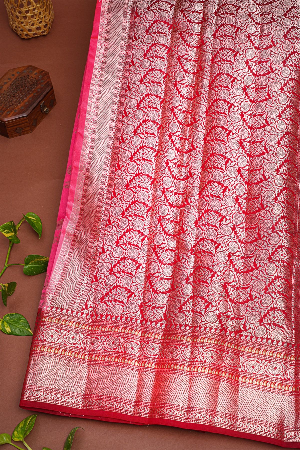 Matka Silk Pink Saree