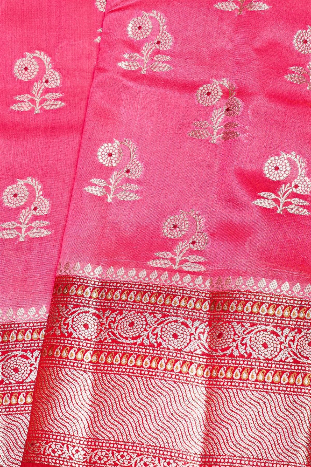Matka Silk Pink Saree