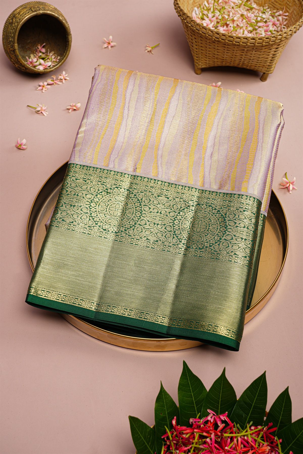 Kancheepuram Tissue Multicolour Saree