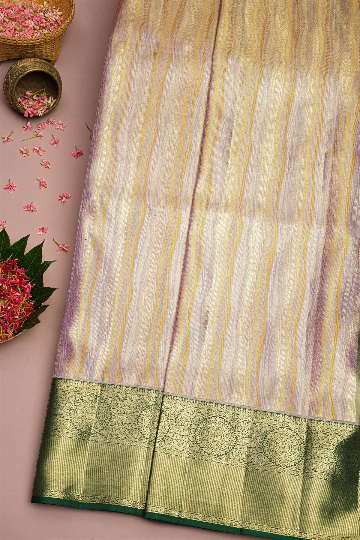 Kancheepuram Tissue Multicolour Saree