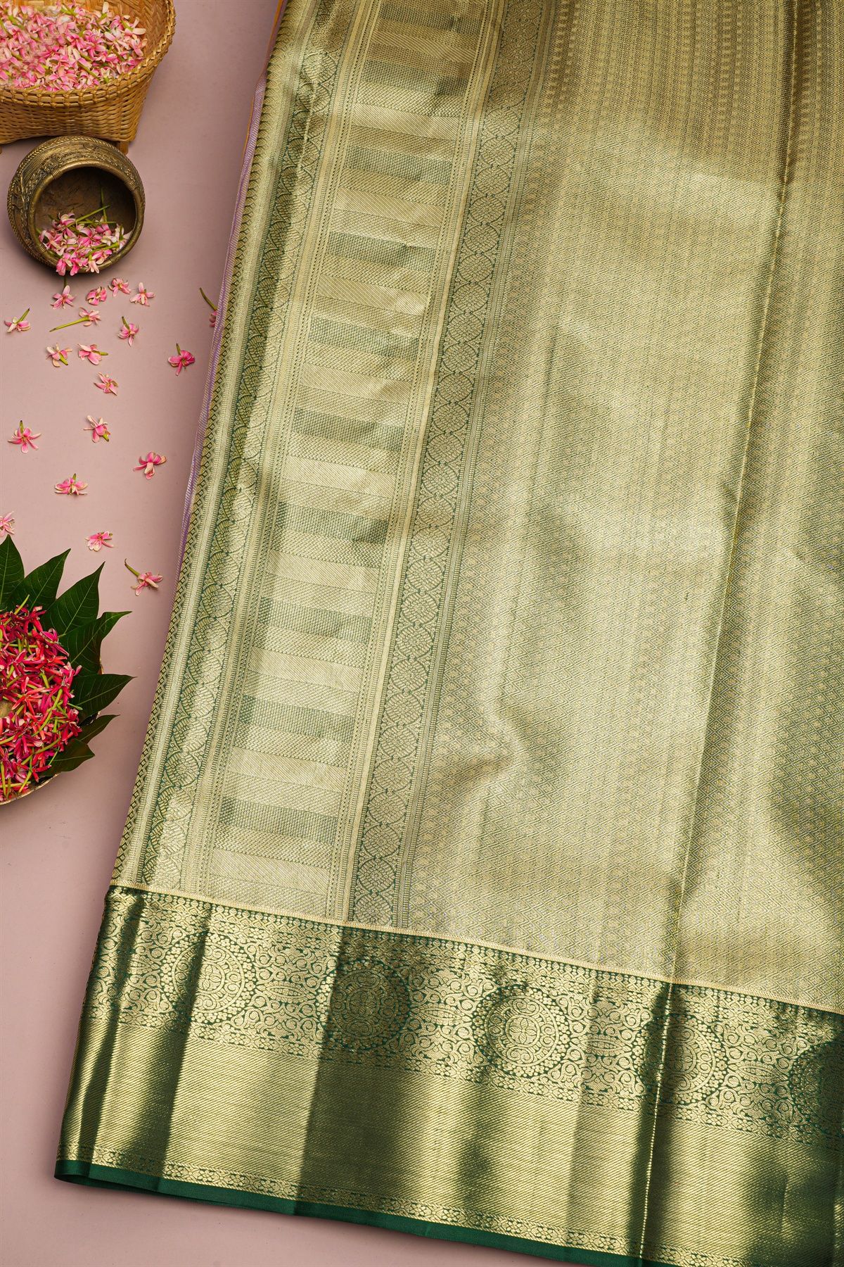 Kancheepuram Tissue Multicolour Saree