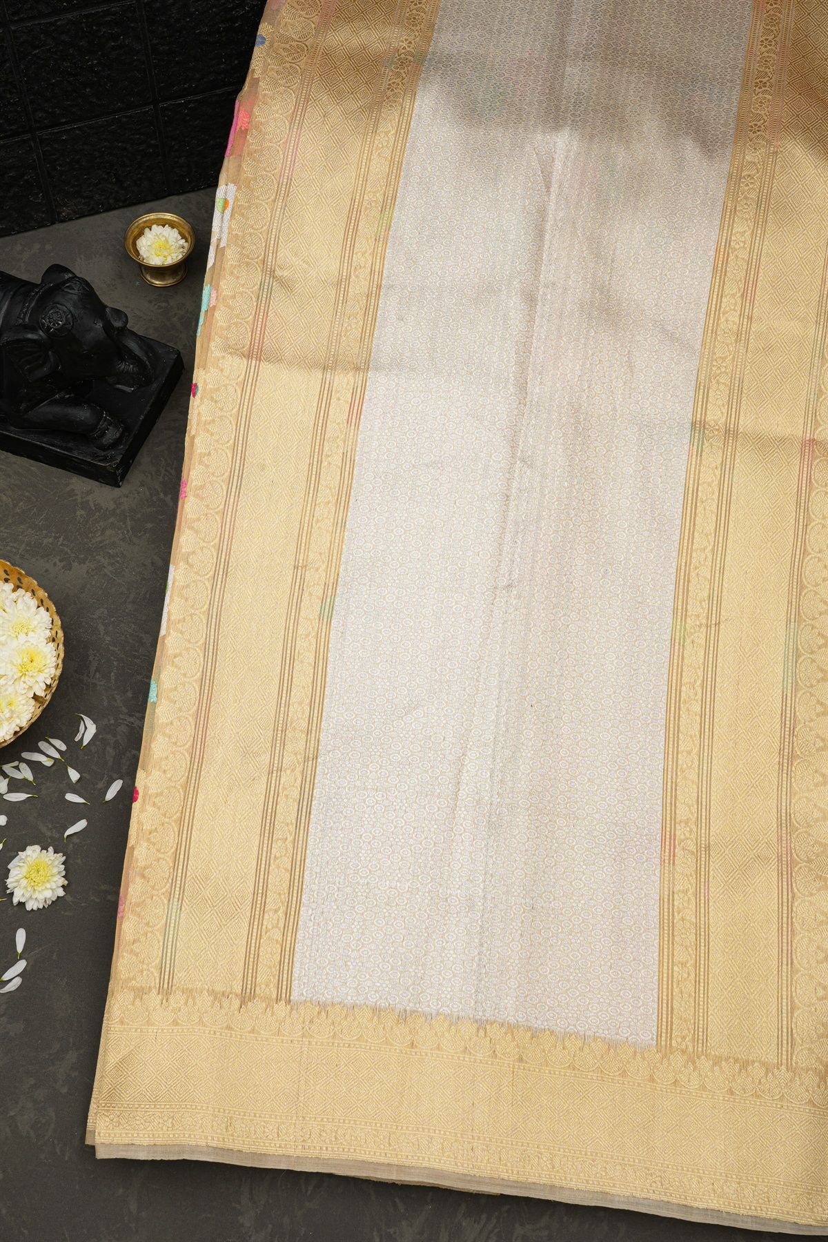 Banarasi Organza Brown Saree