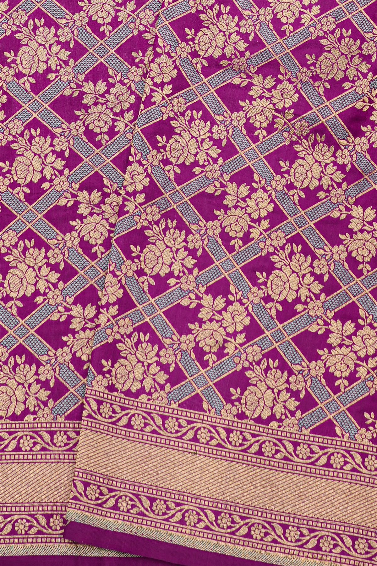 Banarasi Silk Wine Saree
