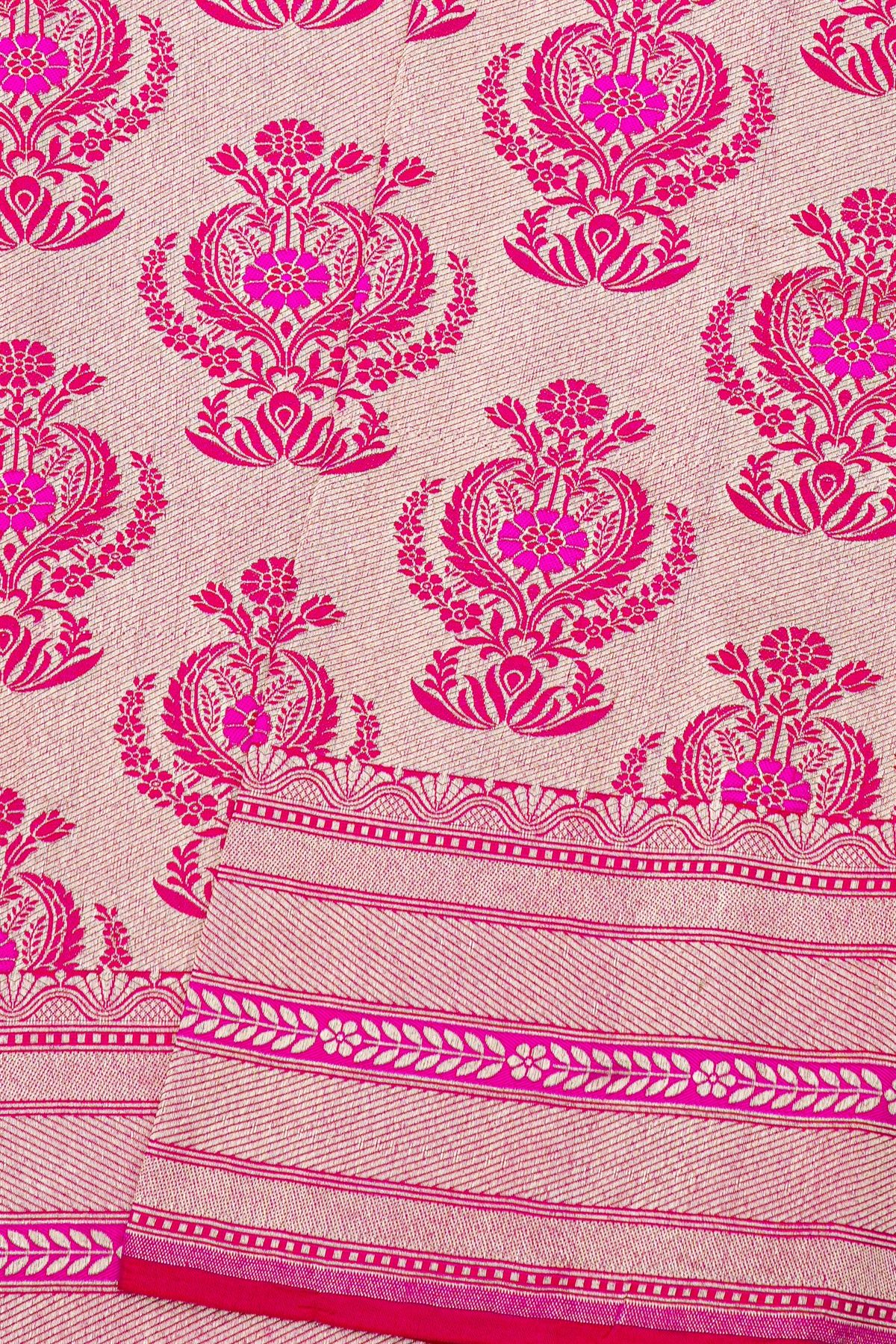 Banarasi Raw Silk PInk Saree