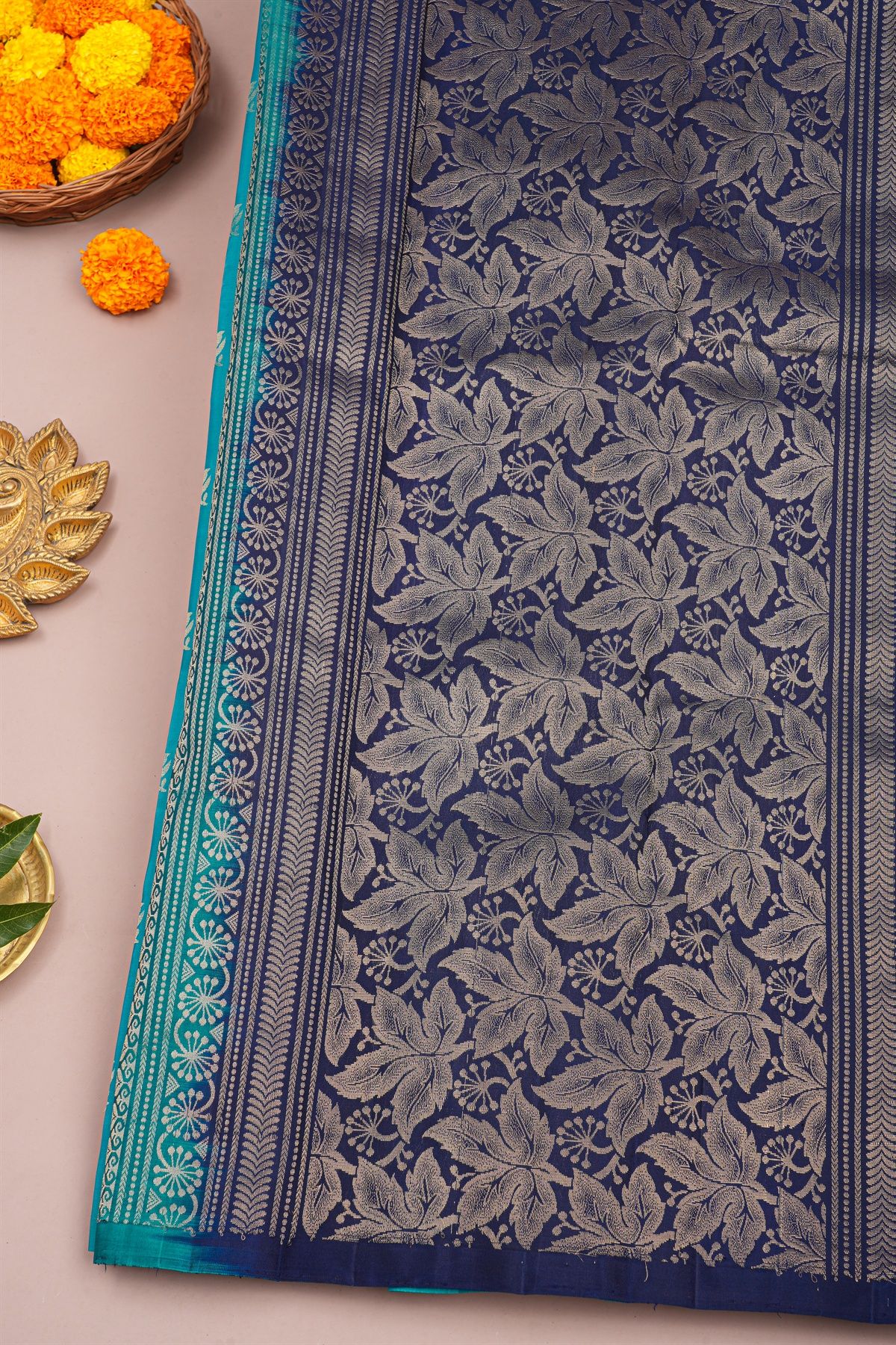 Coimbatore Soft Silk Sky Blue Saree