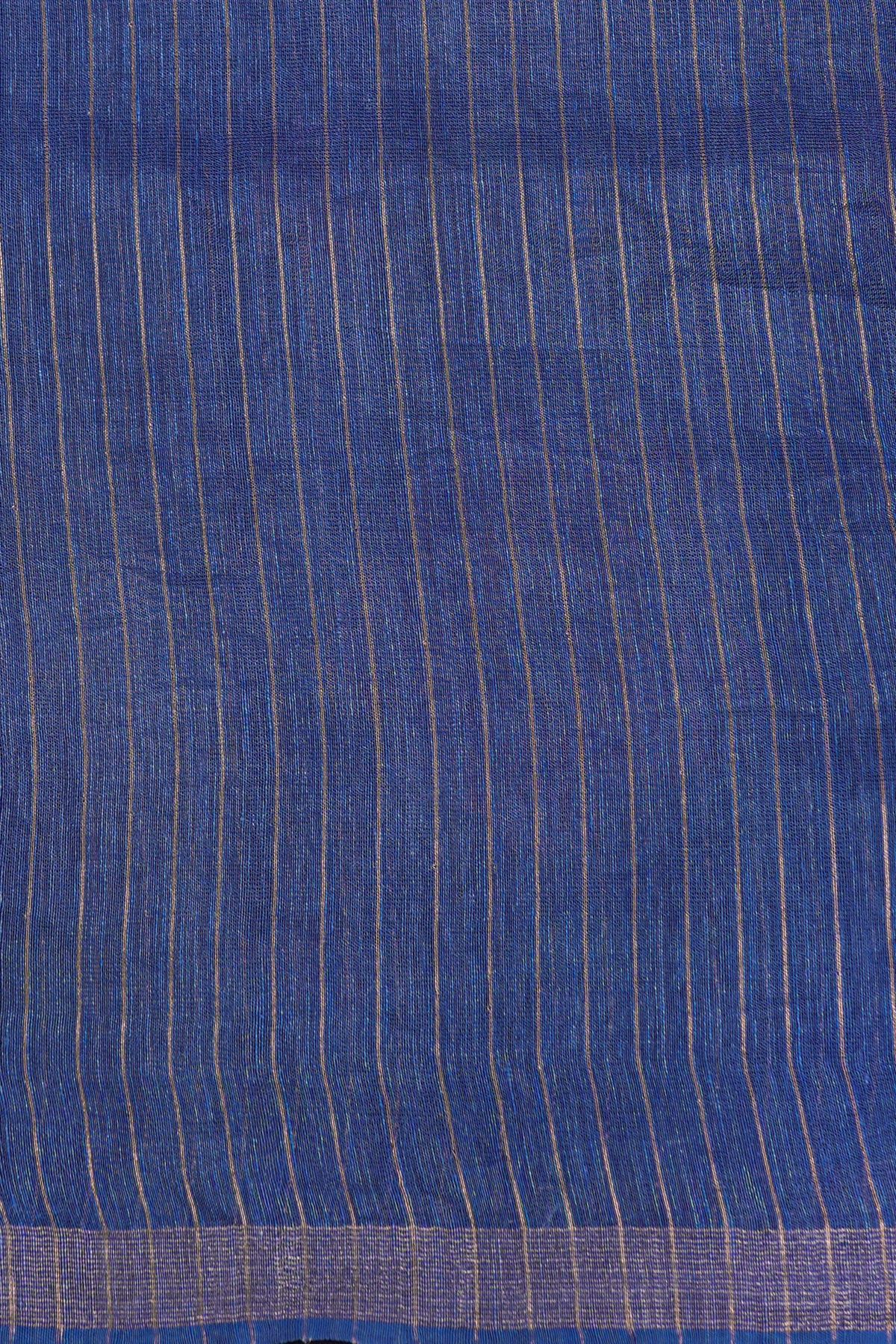 Designer Tussar Blue Saree