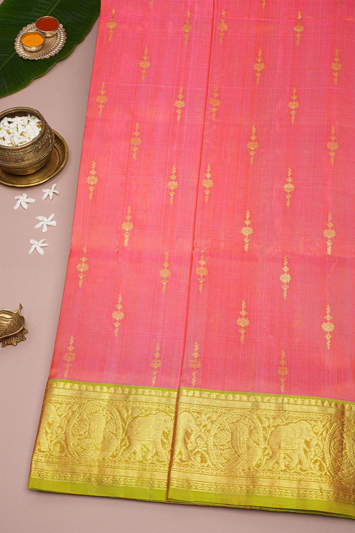 Venkatagiri Silk Pink Saree