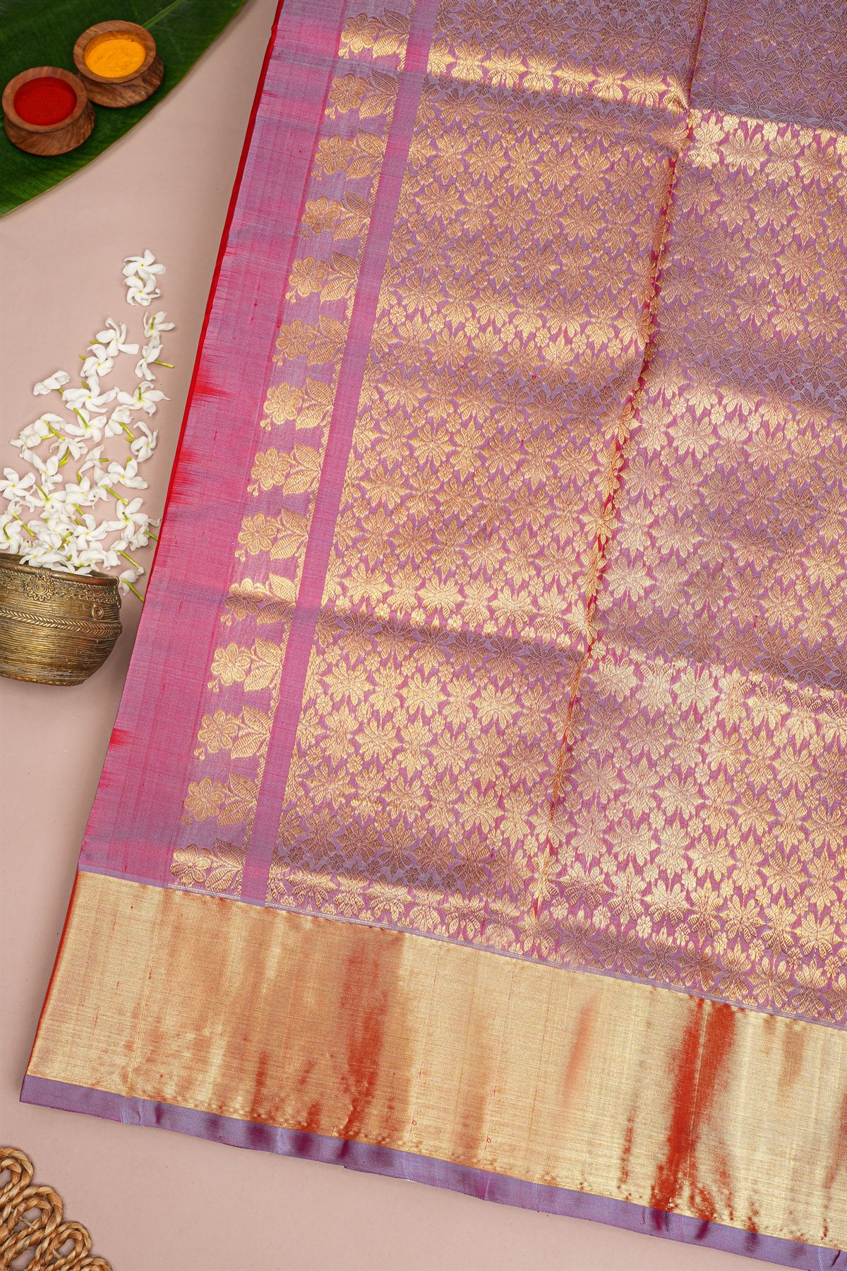 Venkatagiri Silk Red Saree