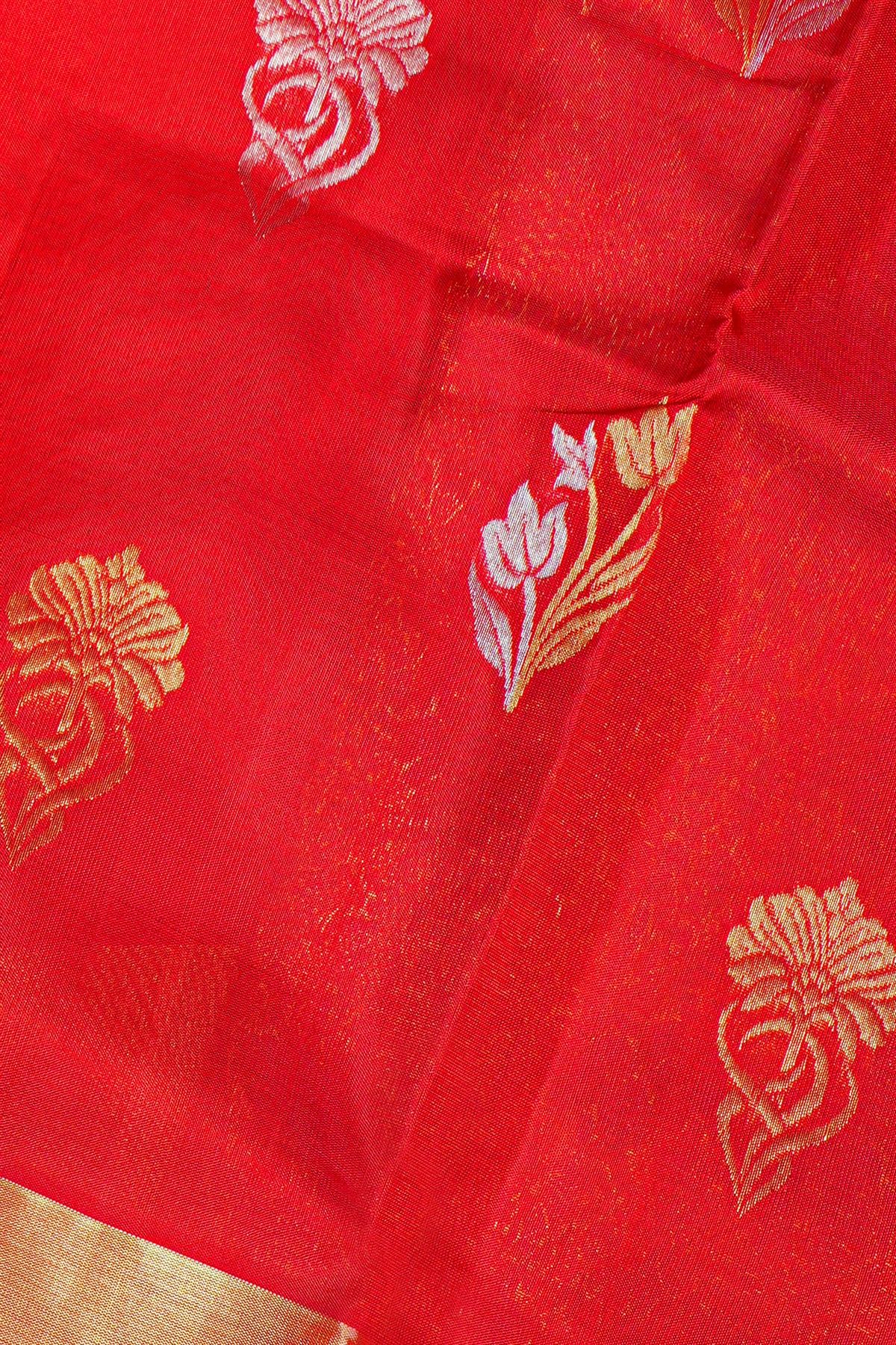Venkatagiri Silk Red Saree