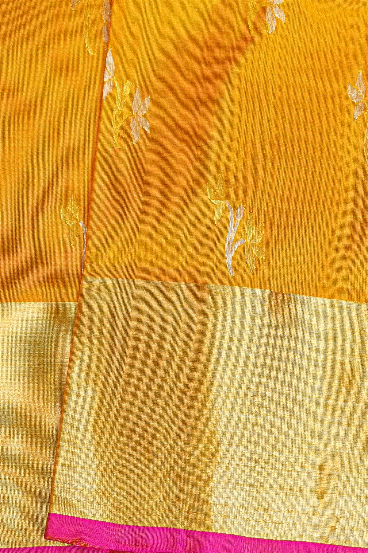 Venkatagiri Silk Mustard Saree