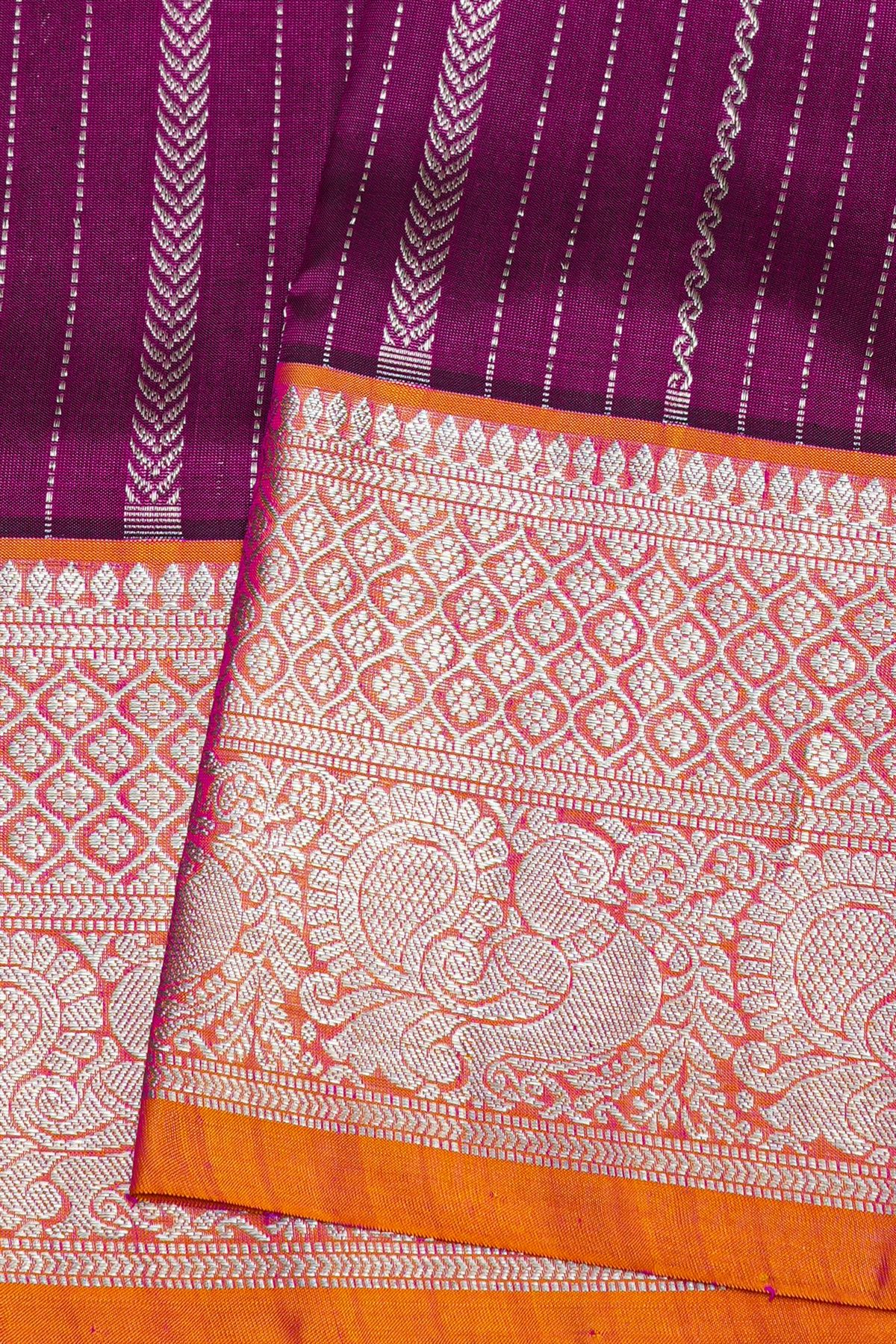 Venkatagiri Silk Purple Saree