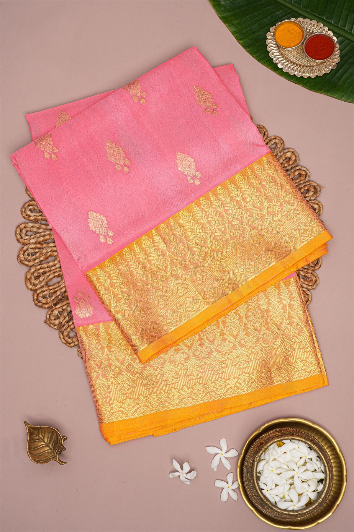Venkatagiri Silk Pink Saree