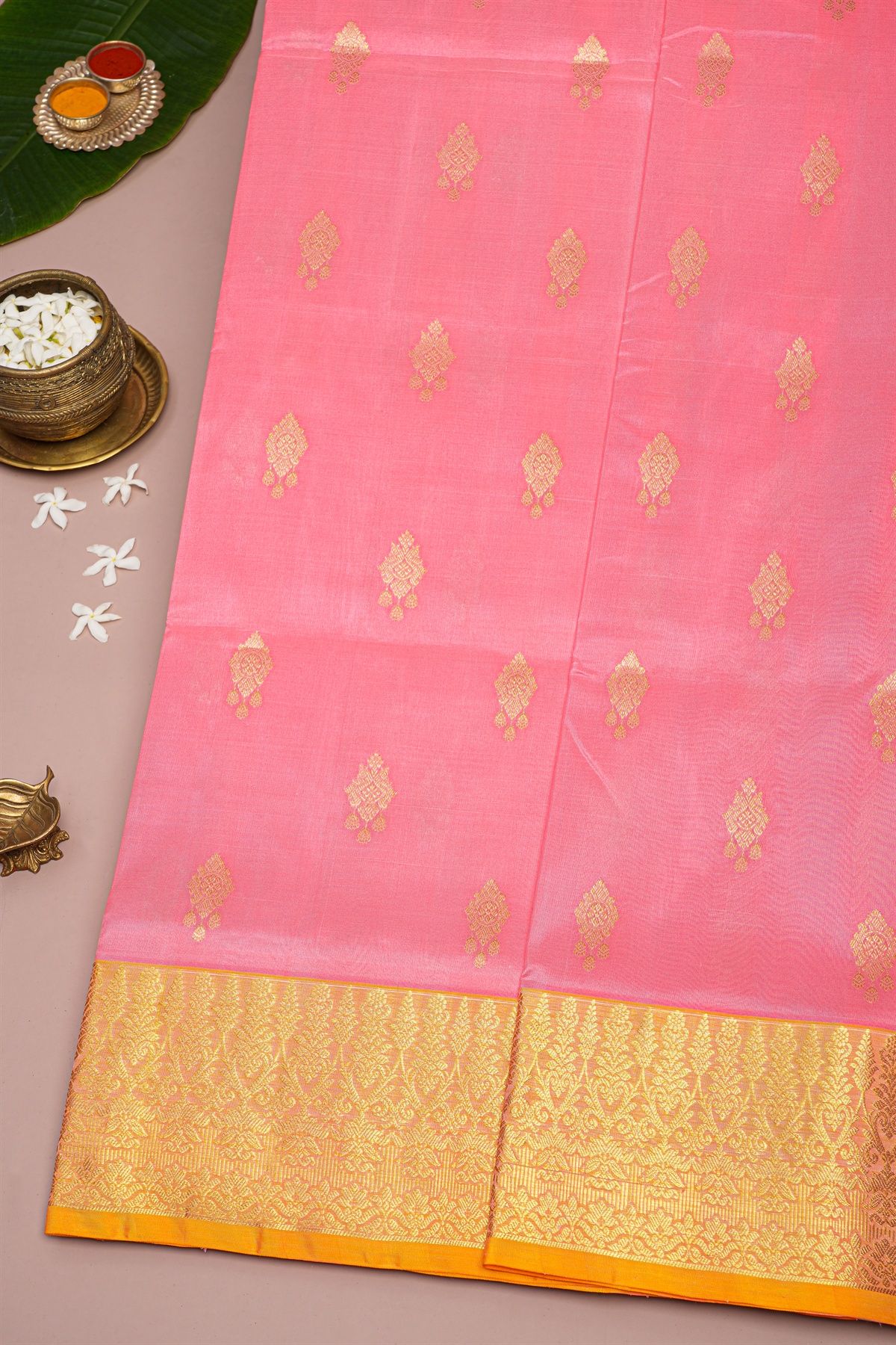 Venkatagiri Silk Pink Saree
