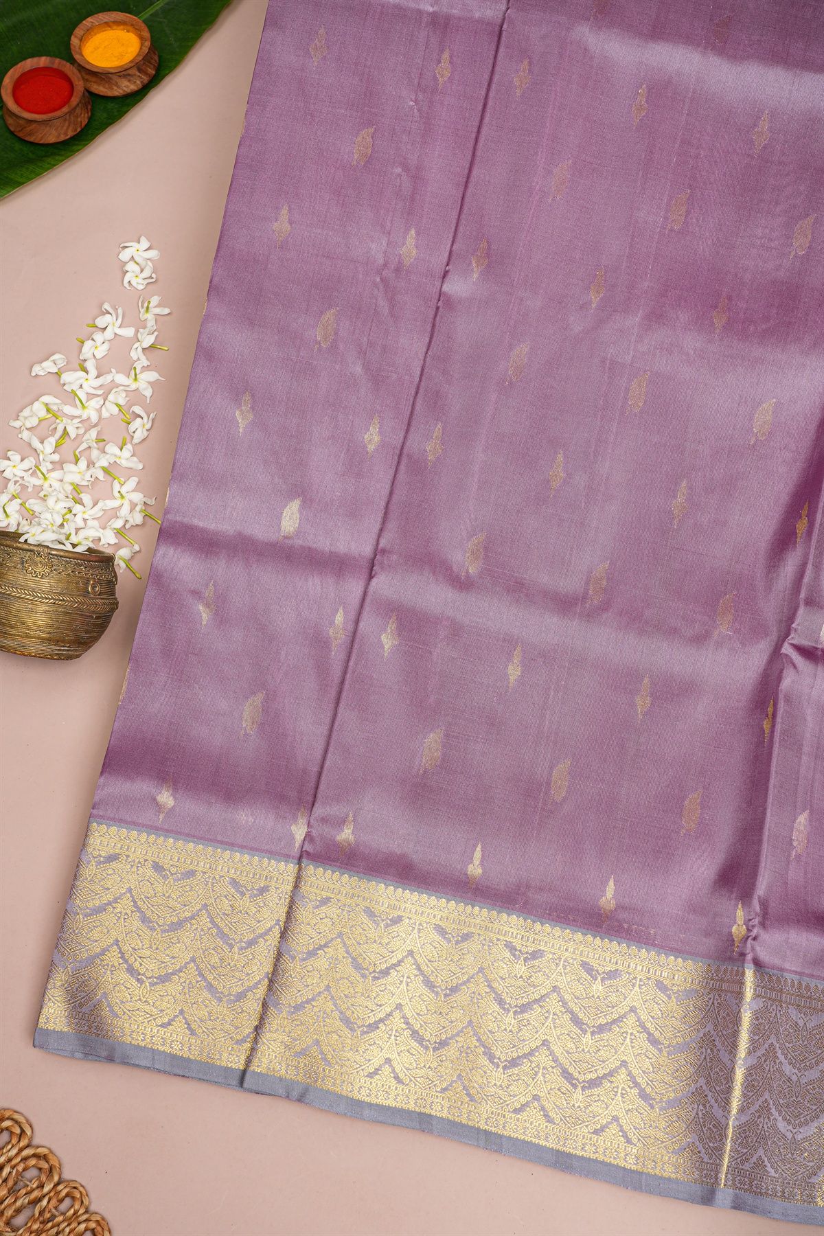 Venkatagiri Silk Lavender Saree