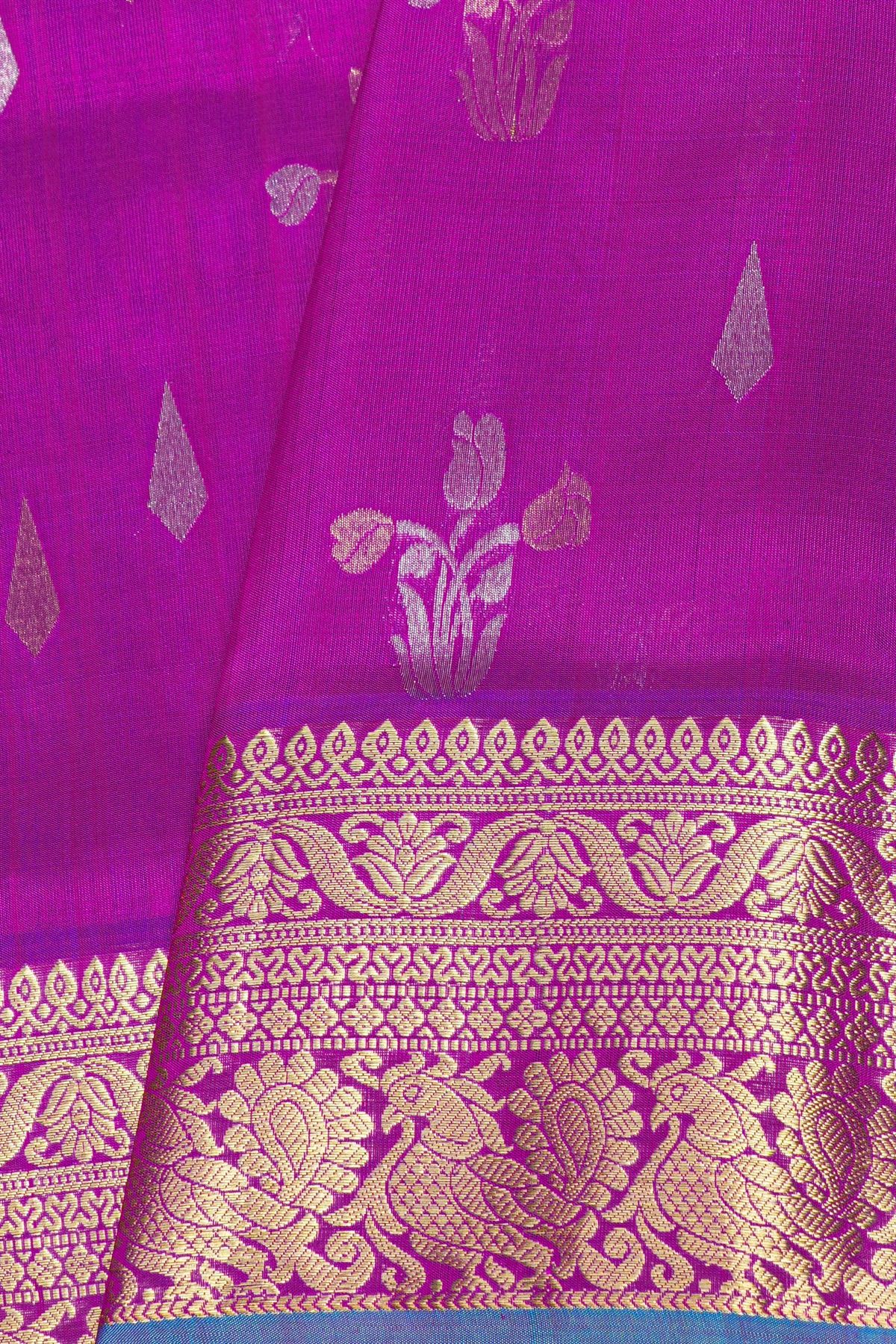 Venkatagiri Silk Purple Saree