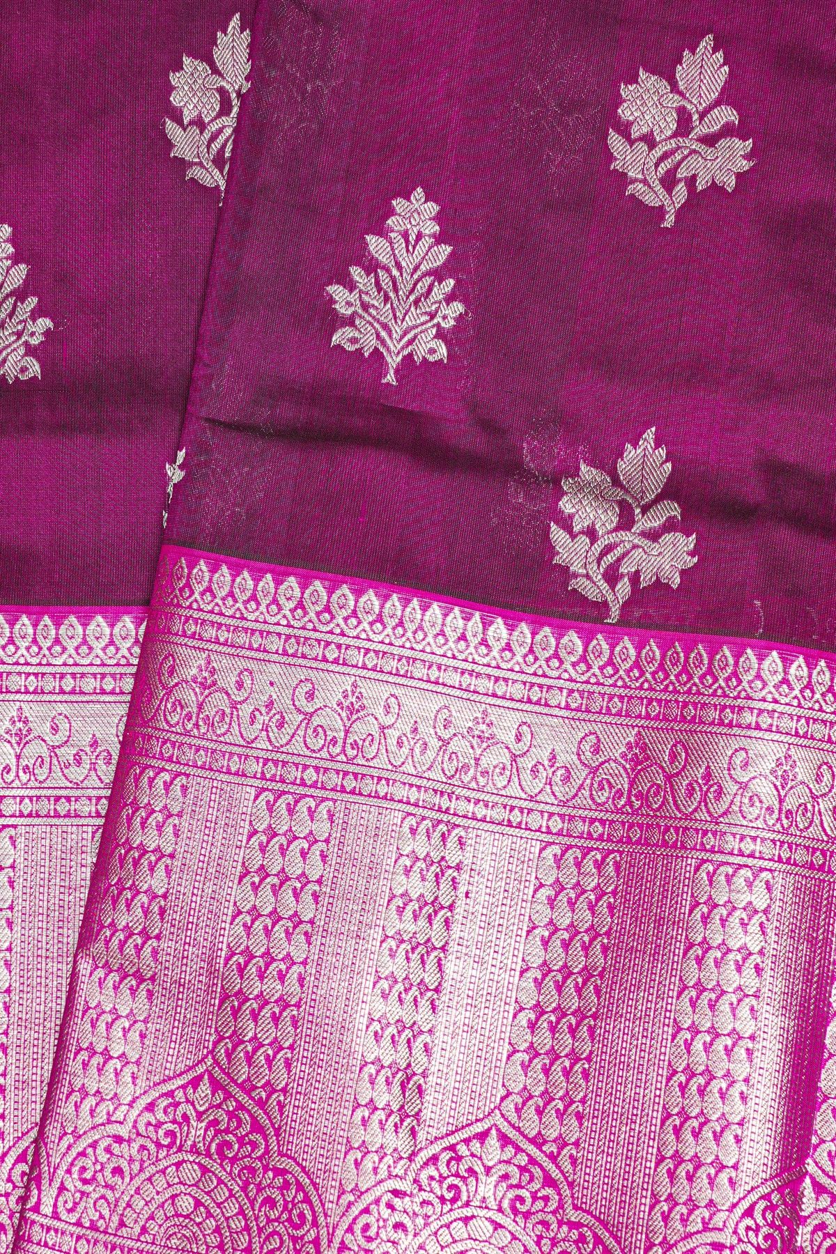Venkatagiri Silk Magenta Saree