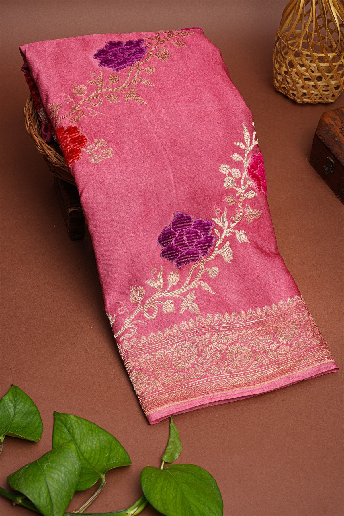 Banarasi Silk Pink Saree