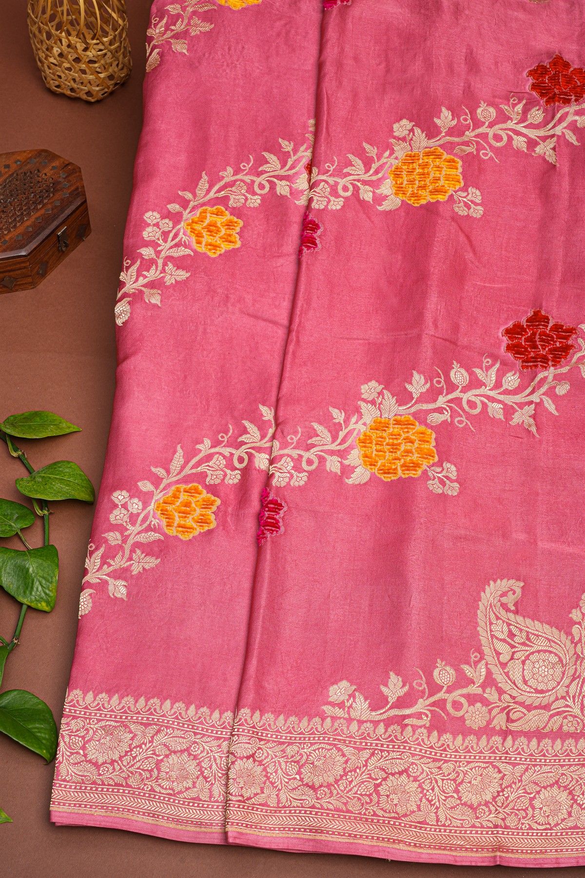 Banarasi Silk Pink Saree