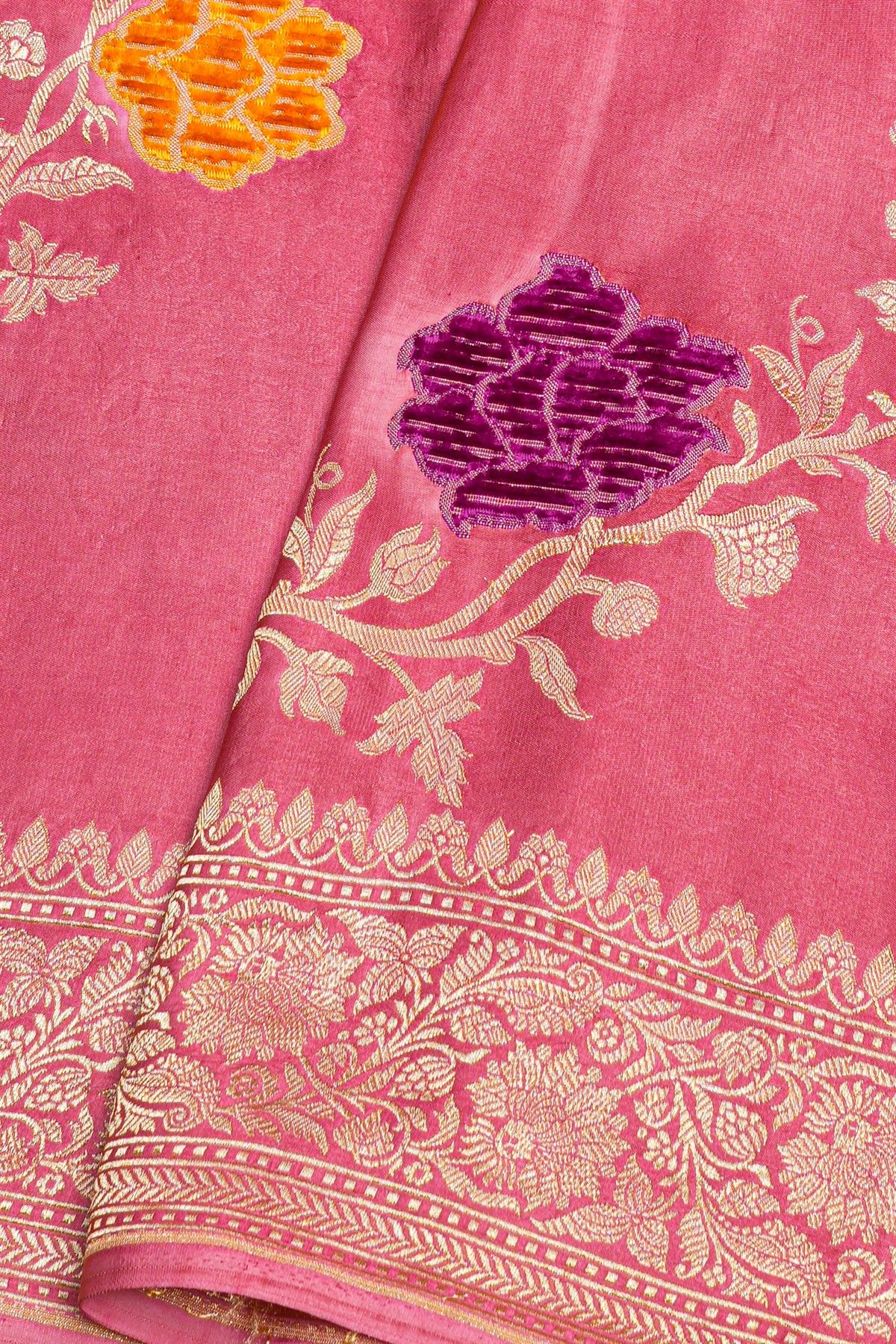 Banarasi Silk Pink Saree