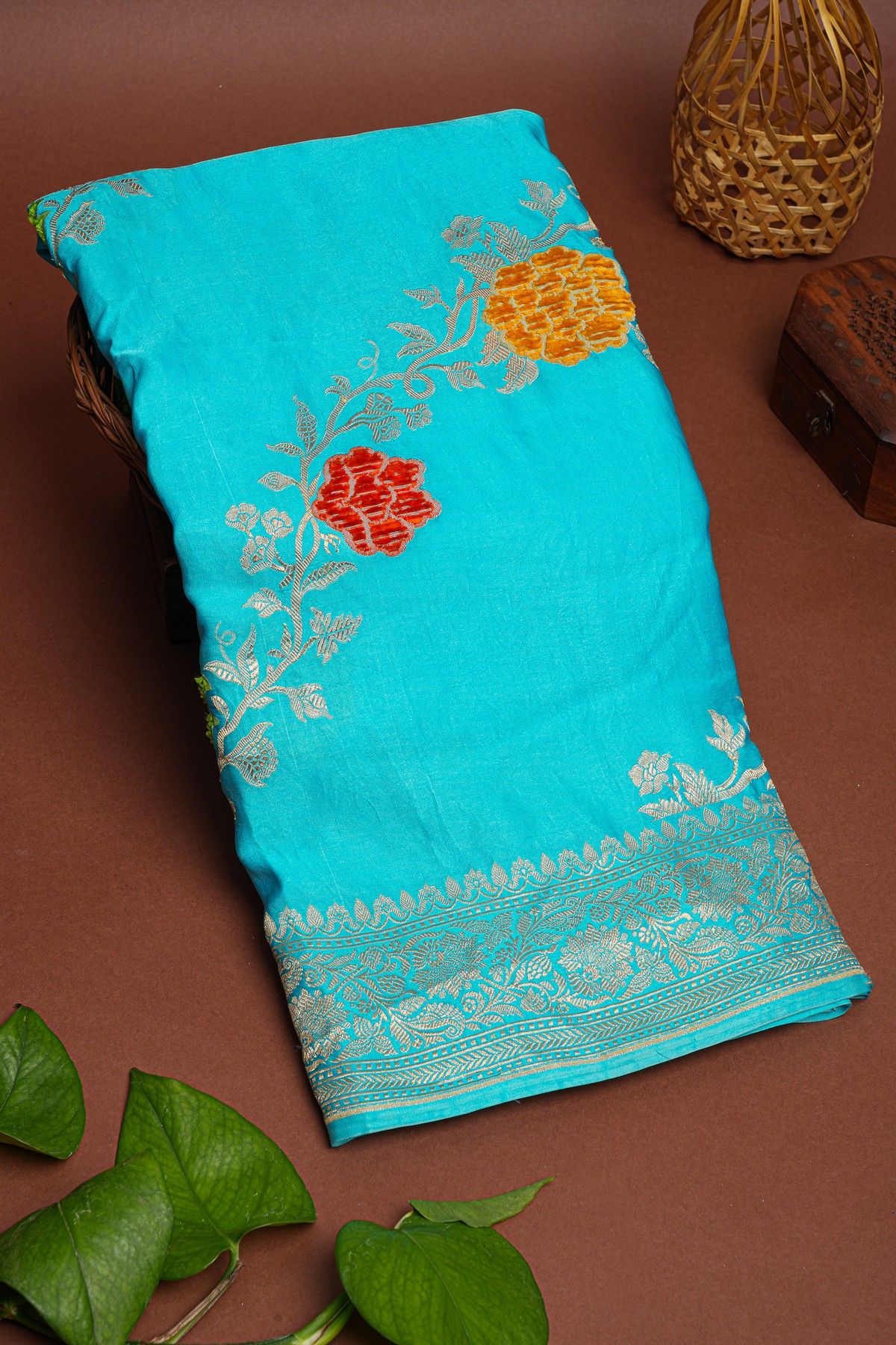 Banarasi Silk Sky Blue Saree