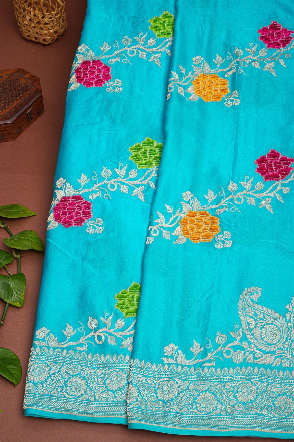 Banarasi Silk Sky Blue Saree