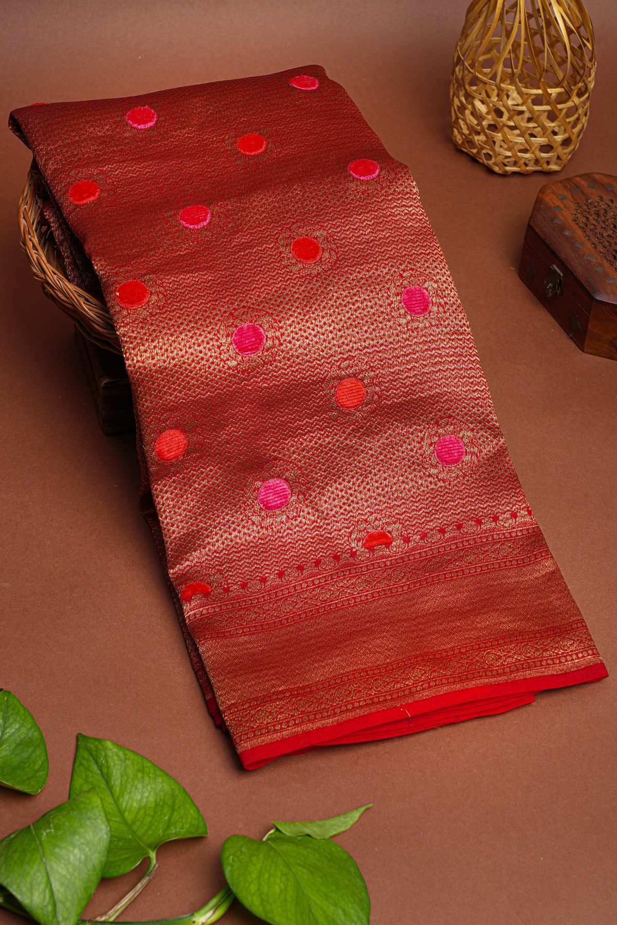 Banarasi Silk Red Saree