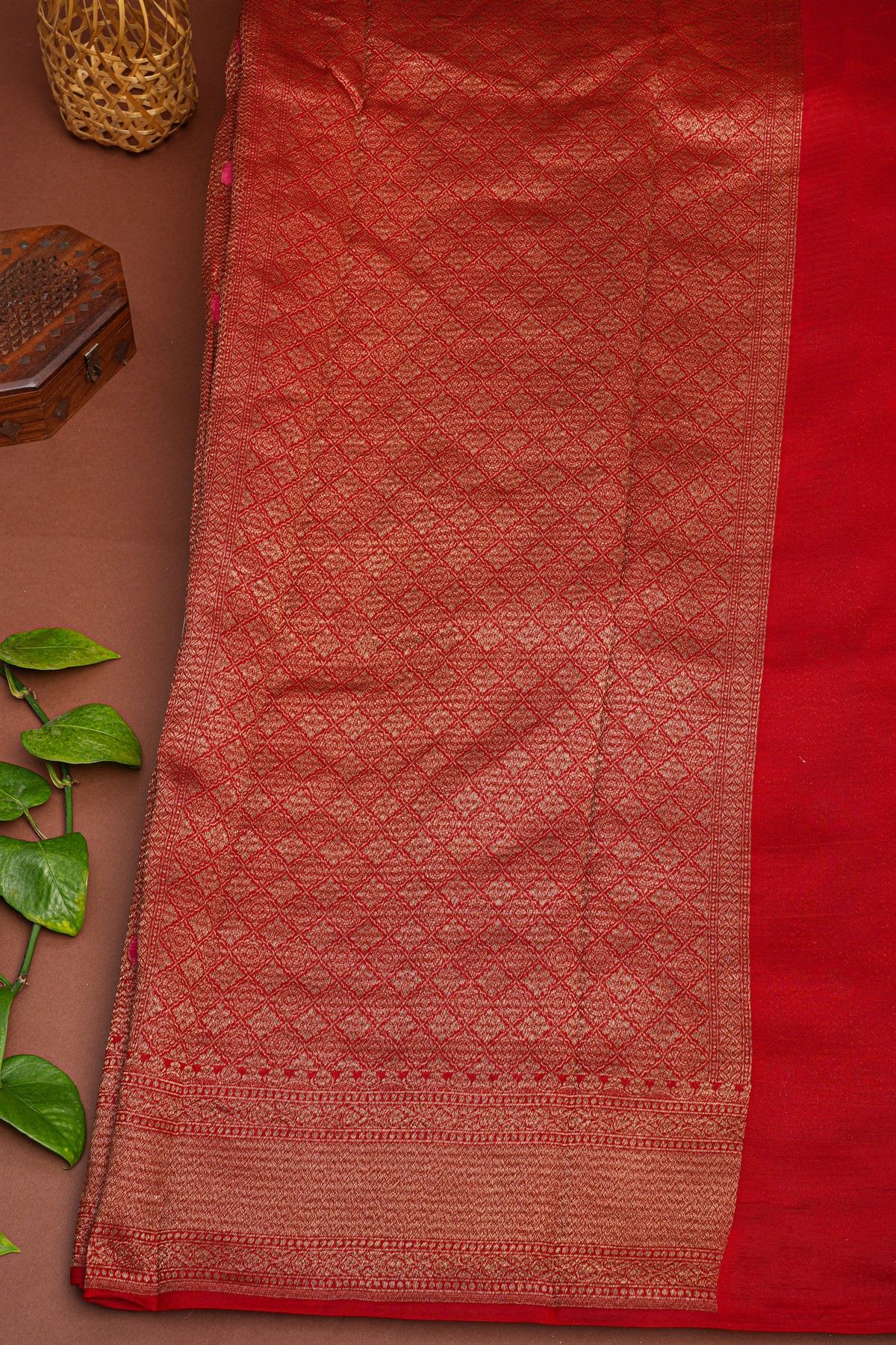 Banarasi Silk Red Saree