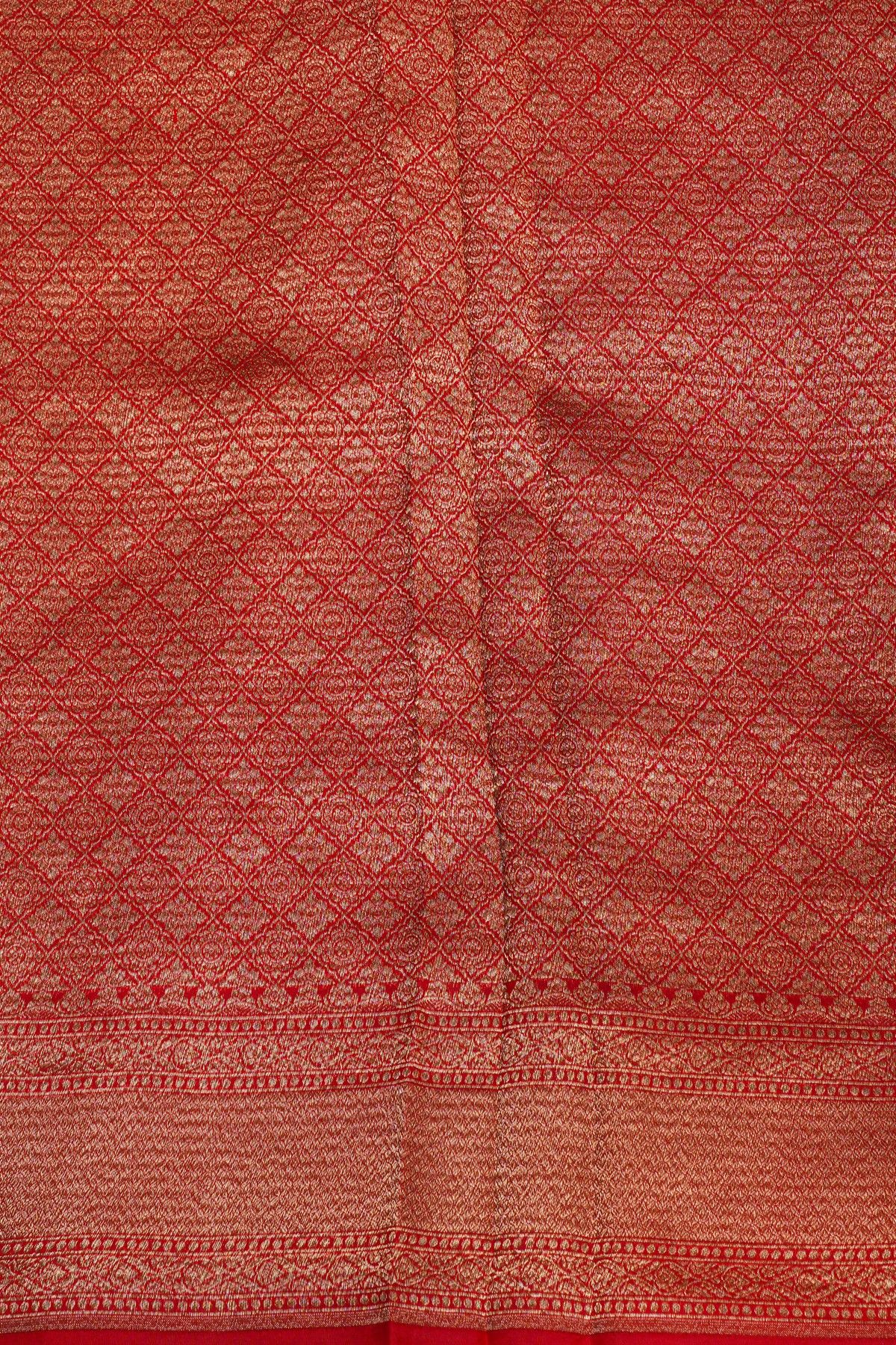 Banarasi Silk Red Saree