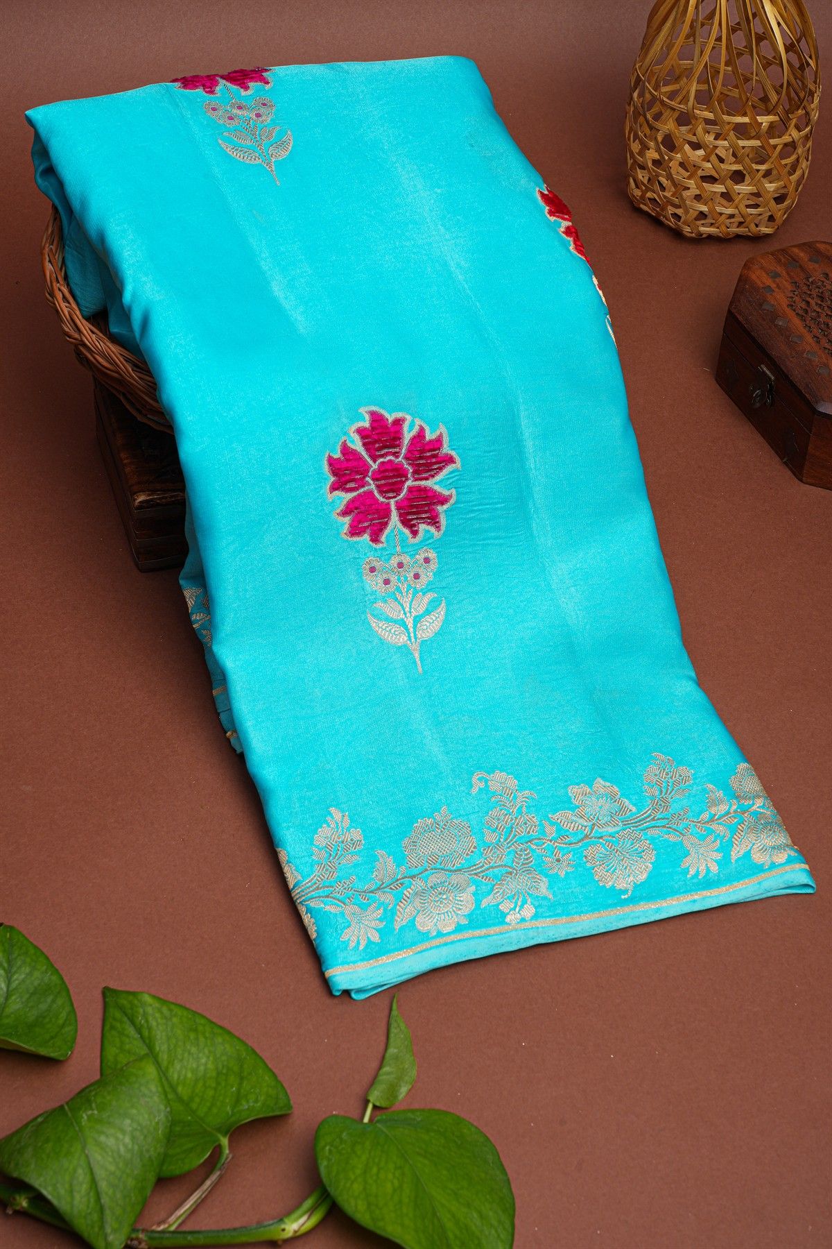 Banarasi Silk Sky Blue Saree