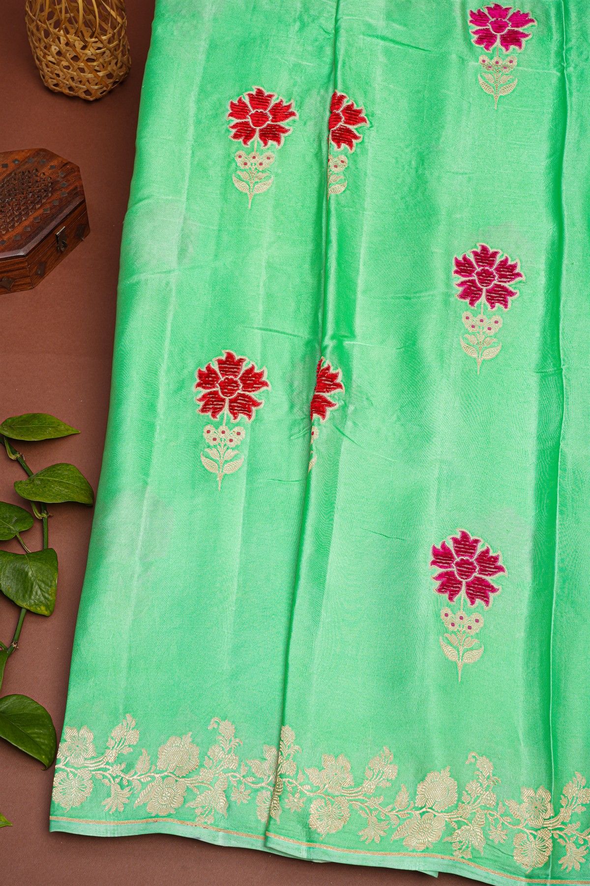 Banarasi Silk Sea Green Saree