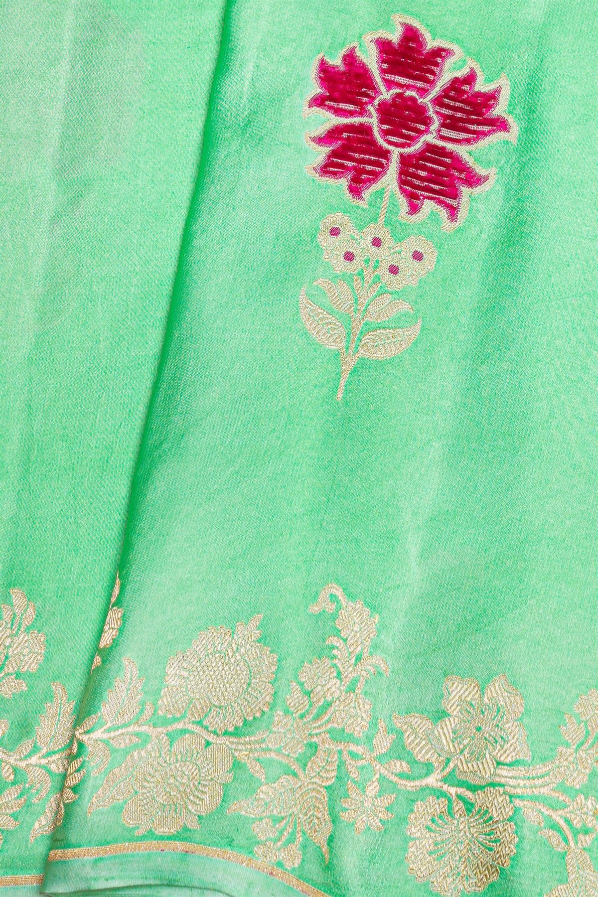 Banarasi Silk Sea Green Saree
