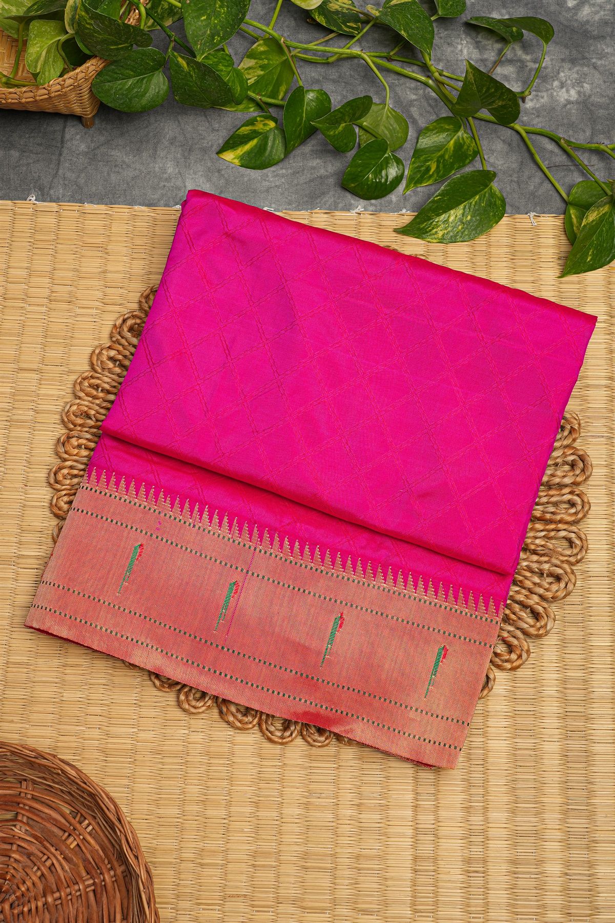 Paithani Silk Pink Saree