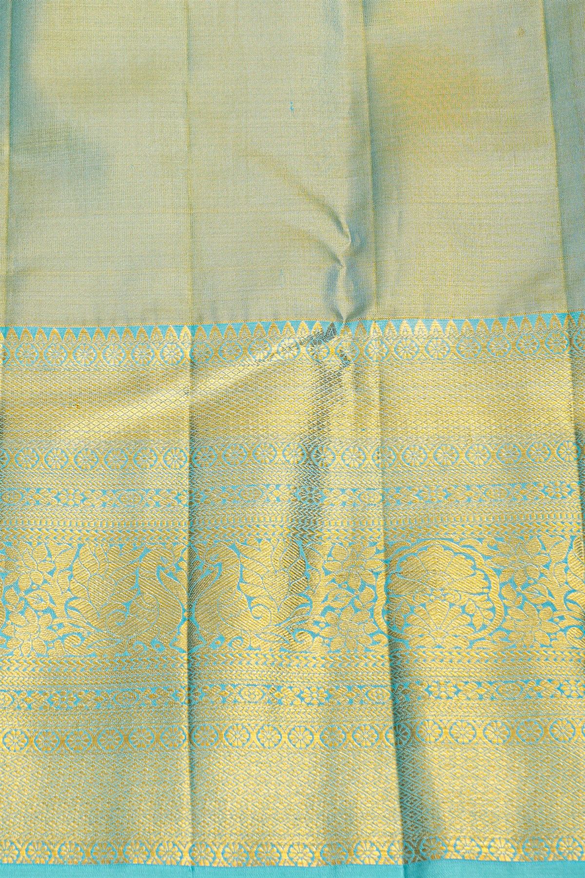Kancheepuram Tissue Yellow Saree