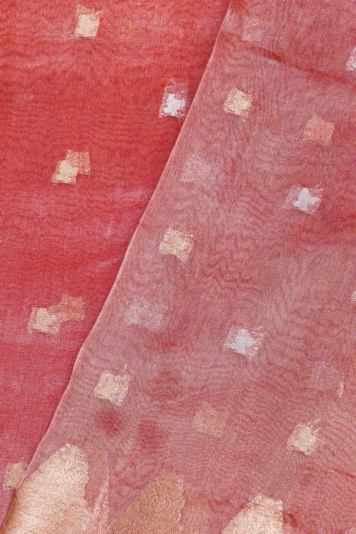 Designer Organza Red Saree