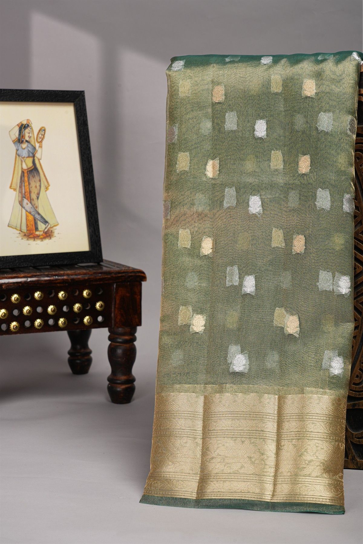 Designer Organza Dual Colour Saree