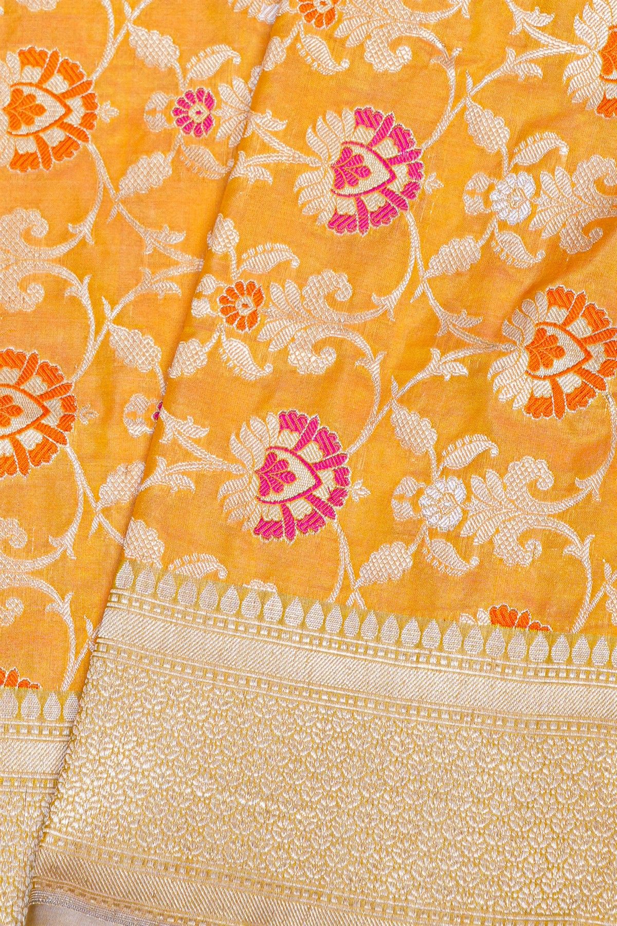 Banarasi Silk Orange Saree