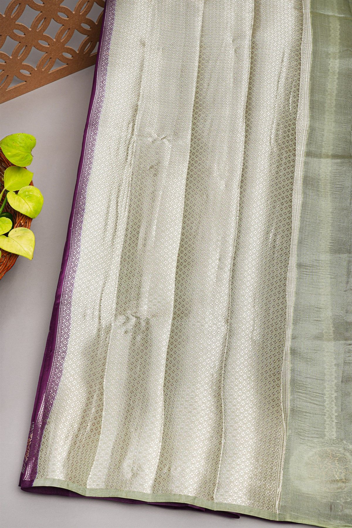 Chiniya Silk Purple Saree