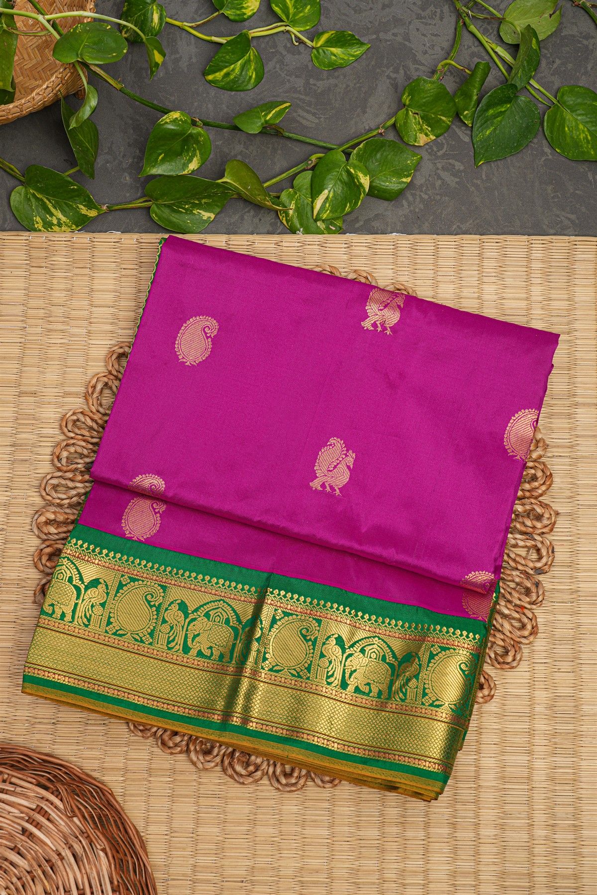 Narayanpet Silk Purple Saree