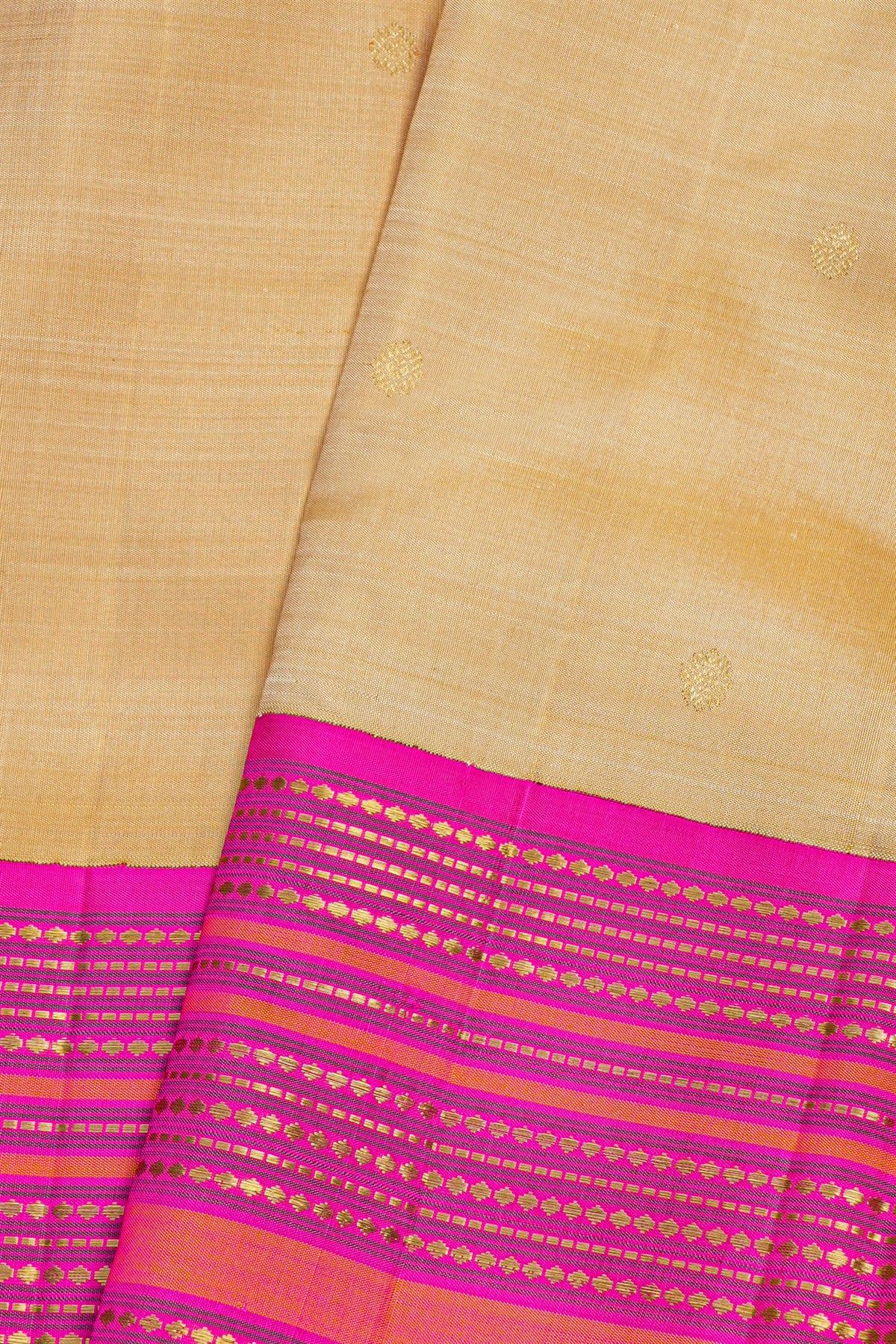 Kancheepuram Silk Cream Saree